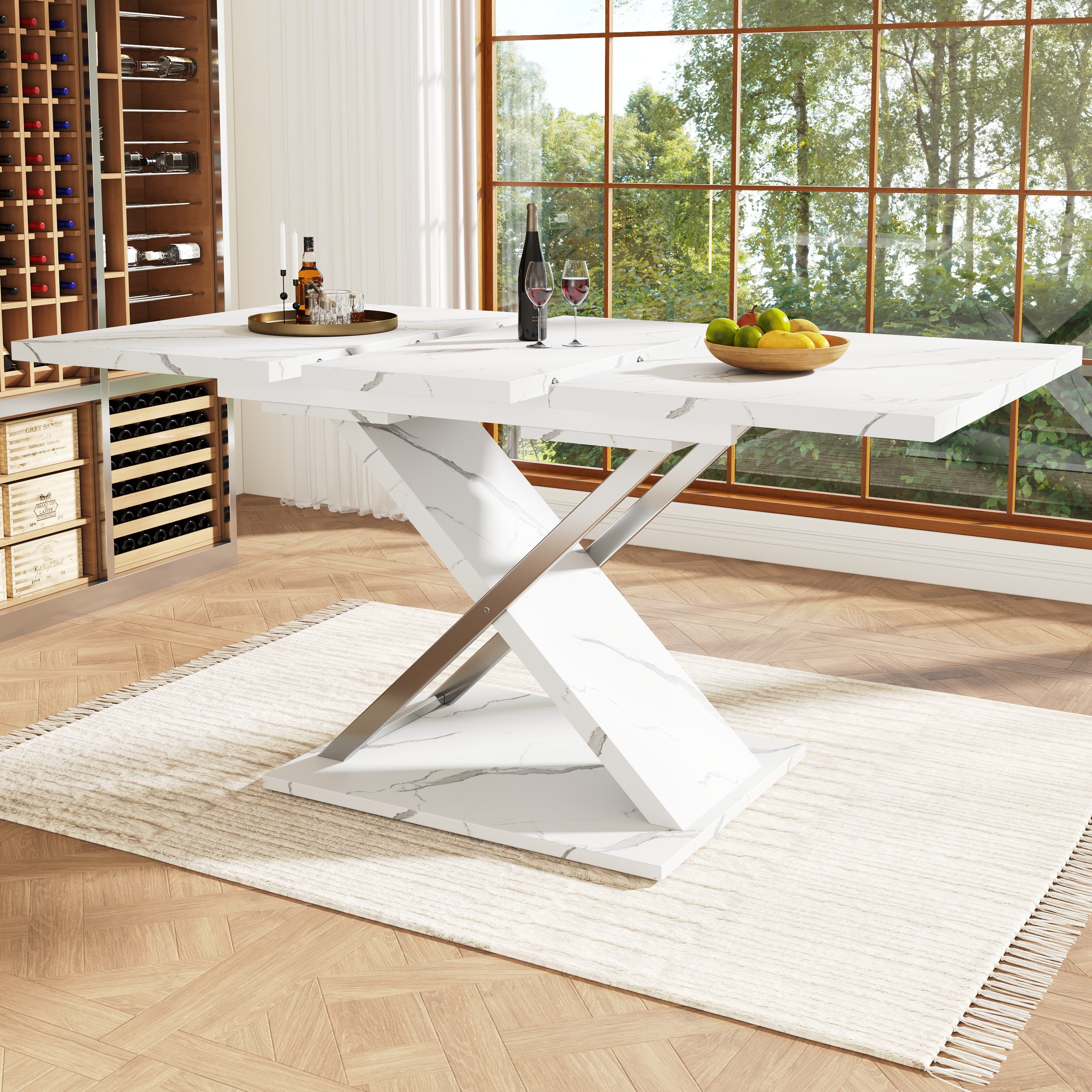 Flieks Esstisch (1-St., erweiterbare Tischplatte 118-157×75cm), günstig online kaufen