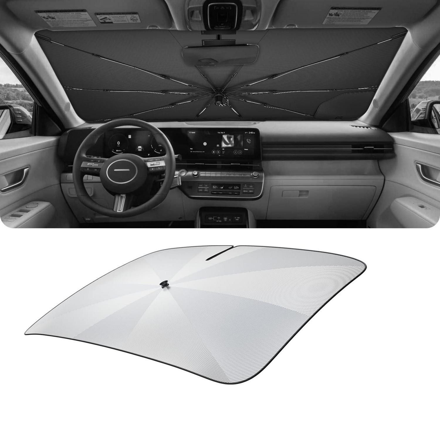 LuxusKollektion Frontscheibenabdeckung Sonnenschirm Auto Hyundai Kona EV 2024-2026, 70 x 1 cm, (1-St)