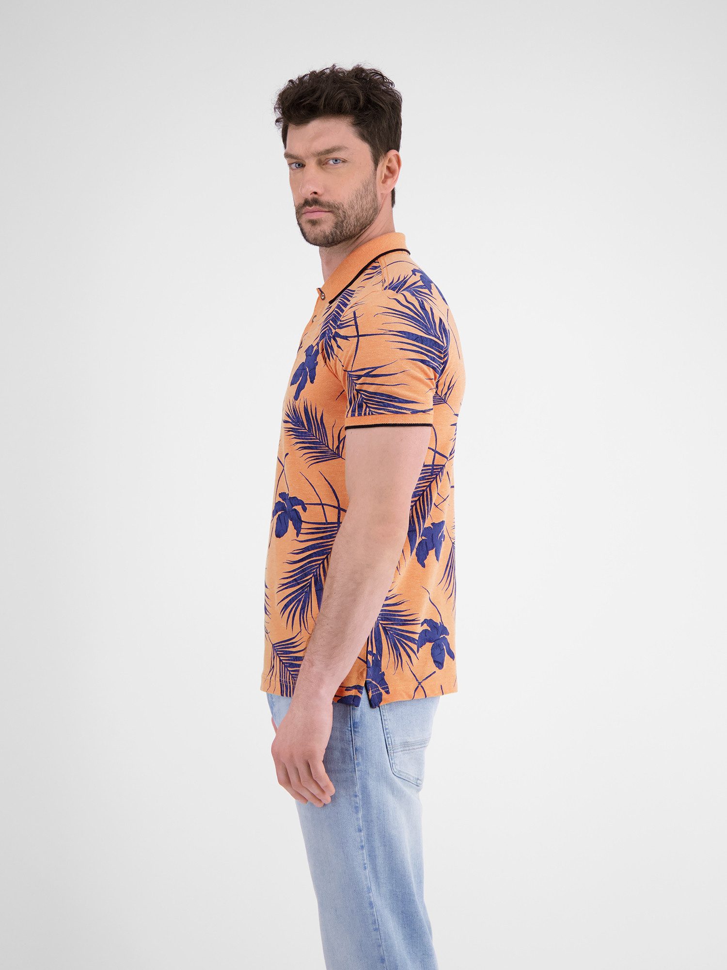 LERROS Poloshirt Modisches Poloshirt, sommerlich gemustert
