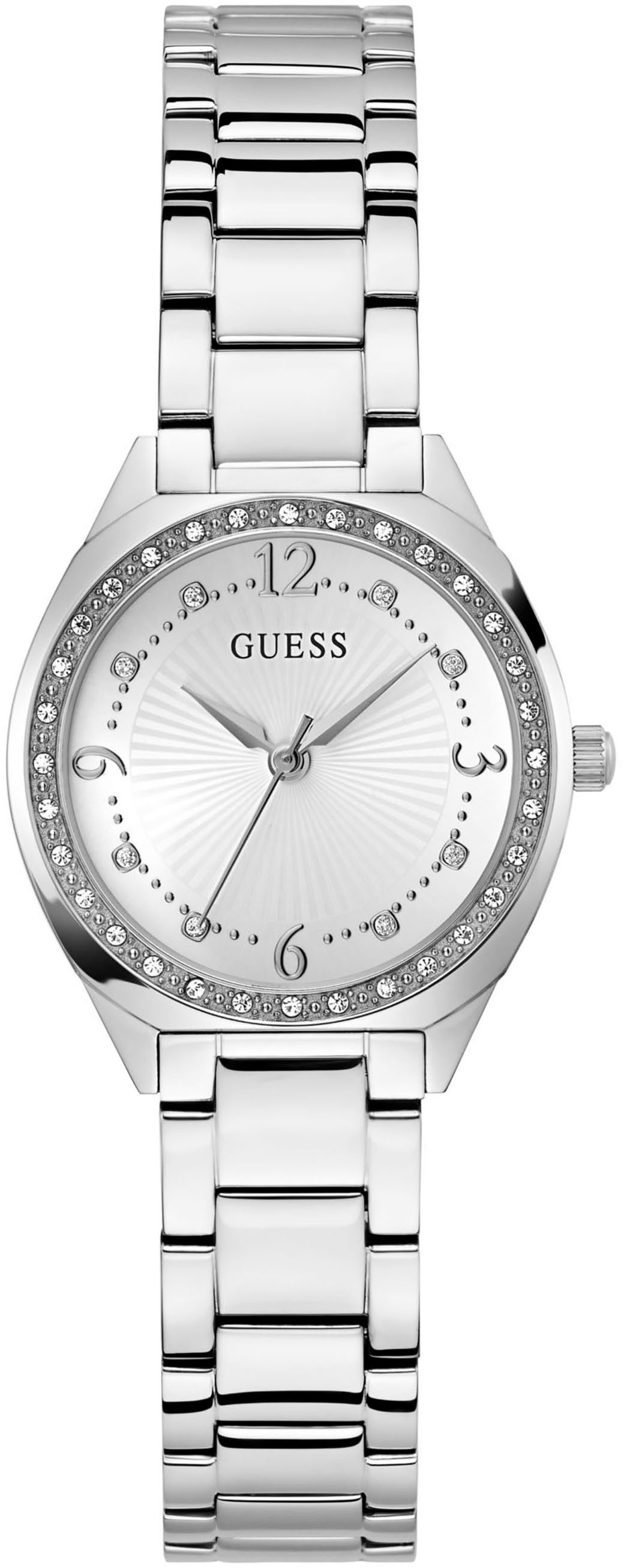 Guess Quarzuhr CHARLOTTE GW0767L1, Armbanduhr, Damenuhr, Edelstahlarmband, günstig online kaufen