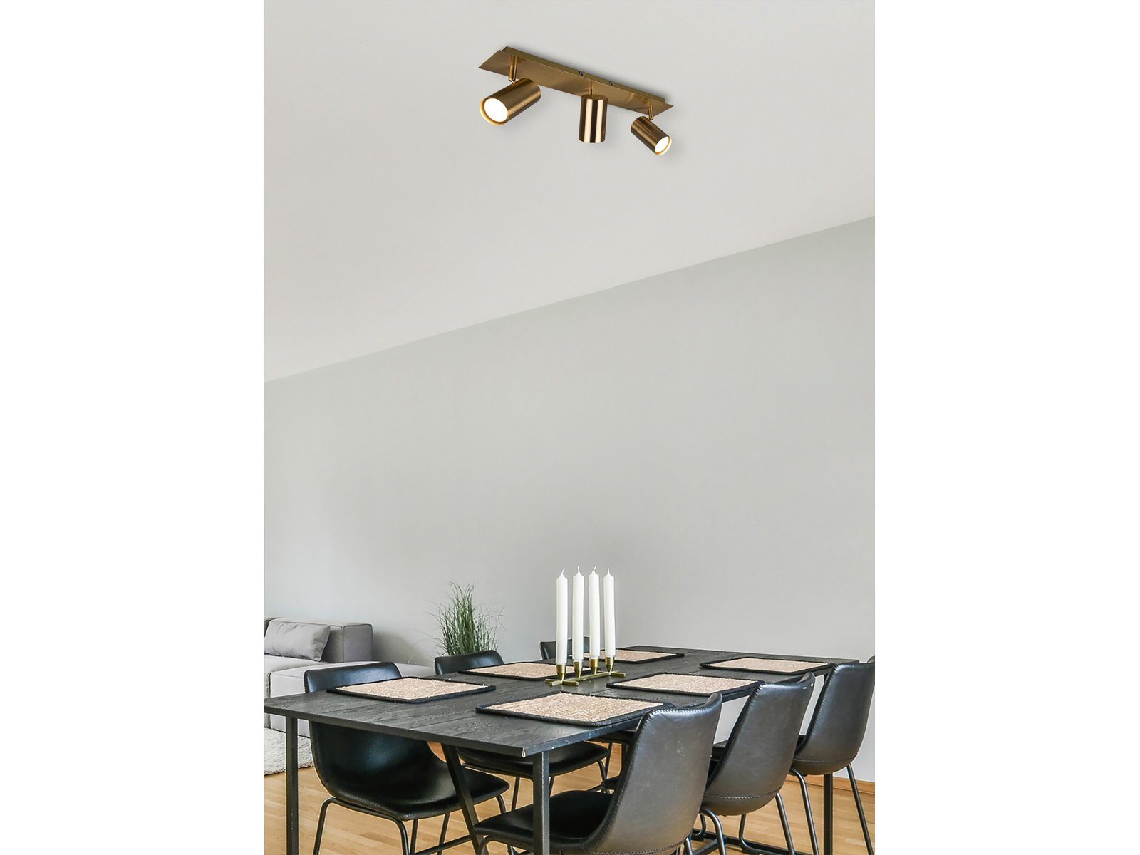 TRIO Leuchten LED Deckenstrahler, Dimmfunktion, LED wechselbar, Warmweiß