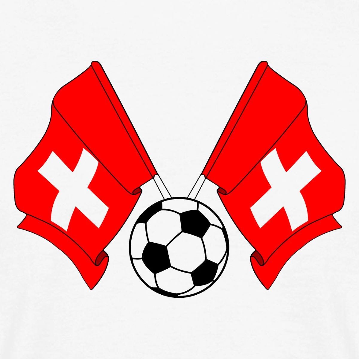 Spreadshirt T-Shirt Schweizer Flaggen, Fußball Schweiz Männer T-Shirt (1-tlg)