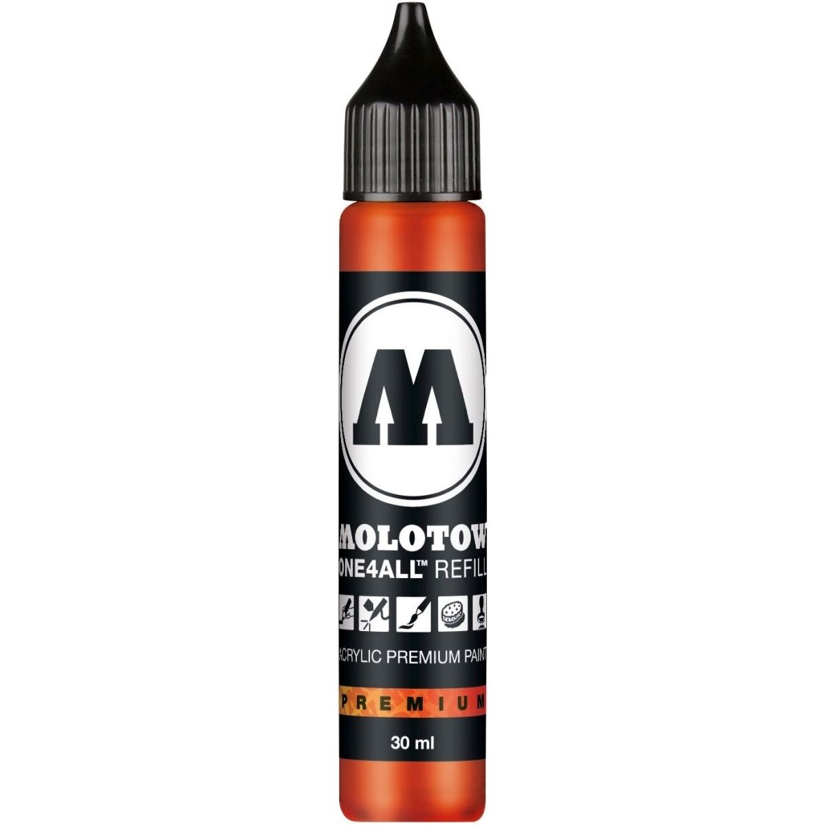 MOLOTOW Füllhalter Nachfülltinte One4All für Permanentmarker 30ml dare orange