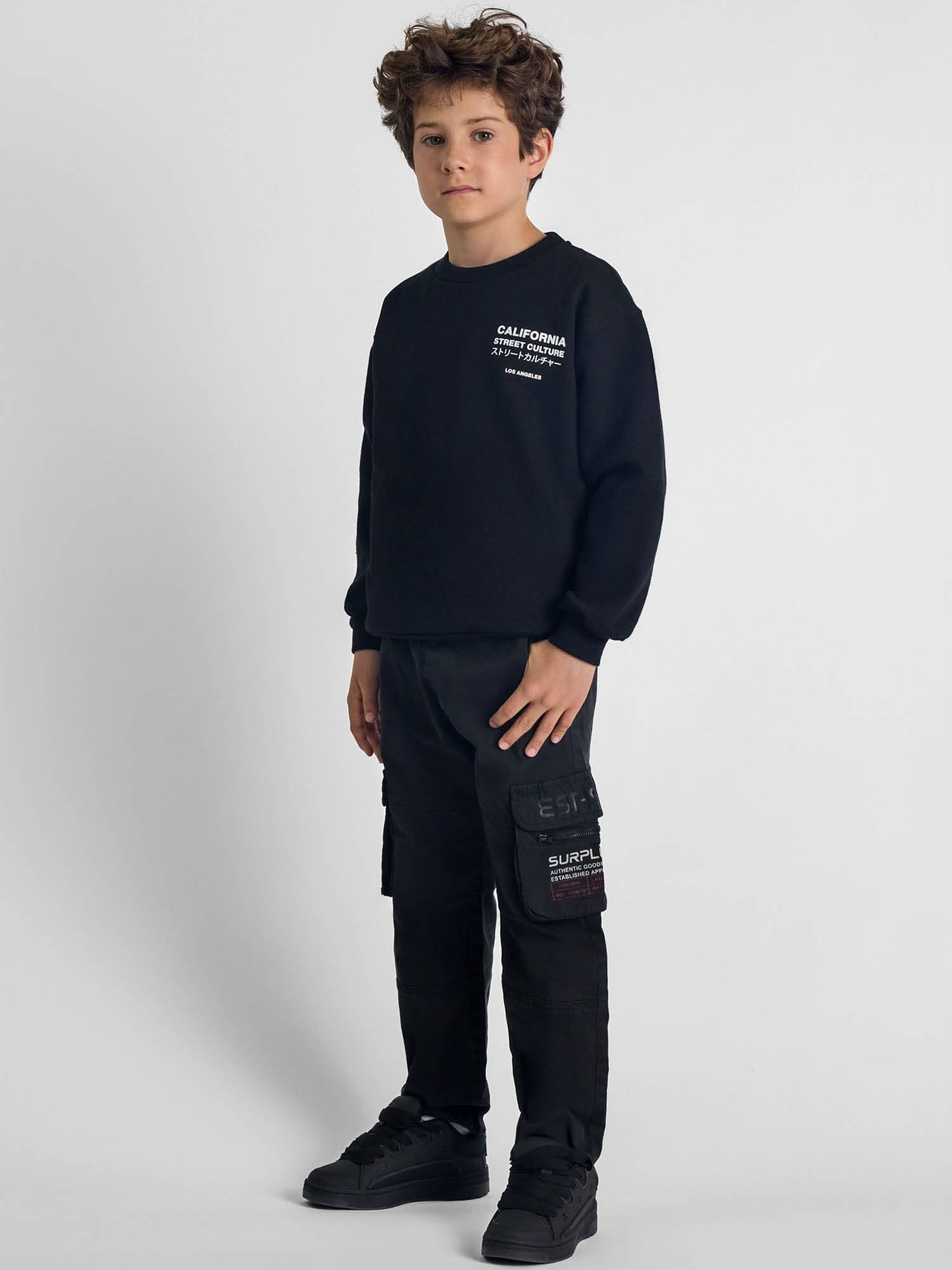 MINOTI Cargohose Joggerhose mit Cargotaschen, für Jungen Reißverschlusstaschen, Cargotaschen, elastische Beinabschlüsse
