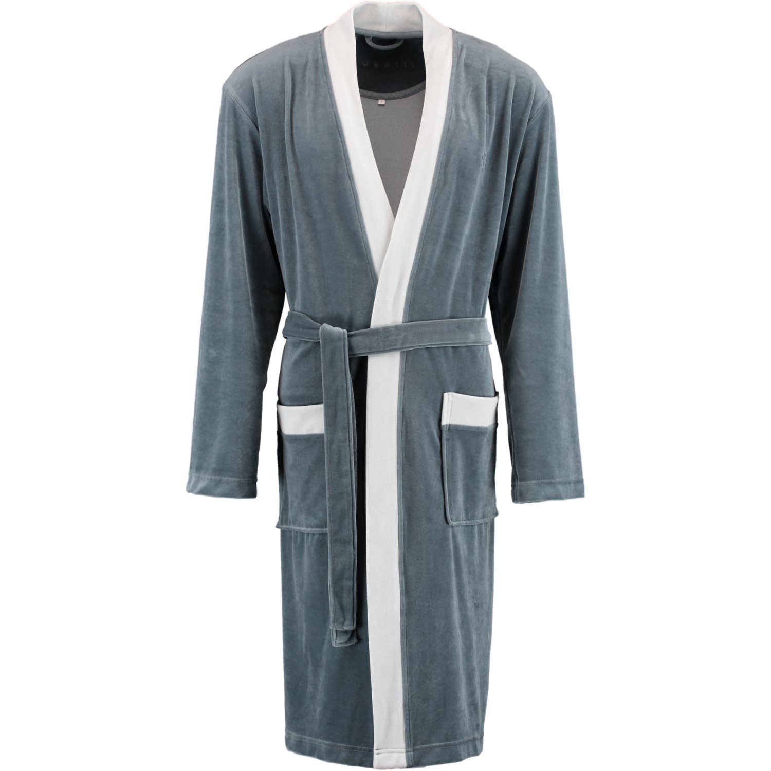 bugatti Herrenbademantel Tommaso Kimono Nikivelours, Kimono, 80% Baumwolle, 20% Polyester