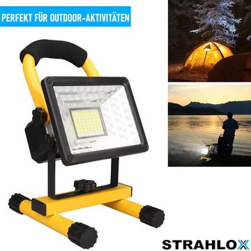 MAVURA LED Scheinwerfer STRAHLOX Arbeitsscheinwerfer Flutlicht Scheinwerfer Arbeitsleuchte, Batteriebetriebene Outdoor Arbeitslampe Akku Camping, Baustrahler