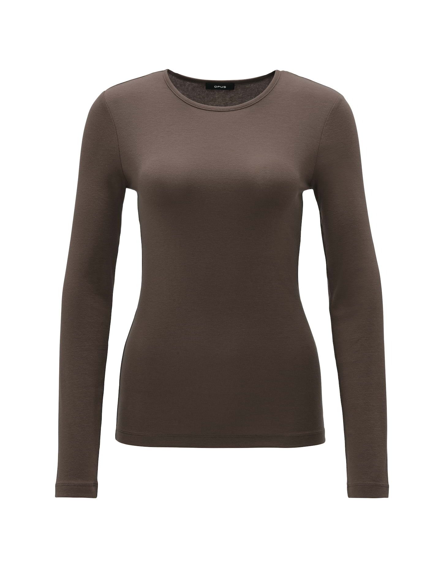 OPUS Langarmshirt Geripptes Basicshirt SOGETI Slim günstig online kaufen