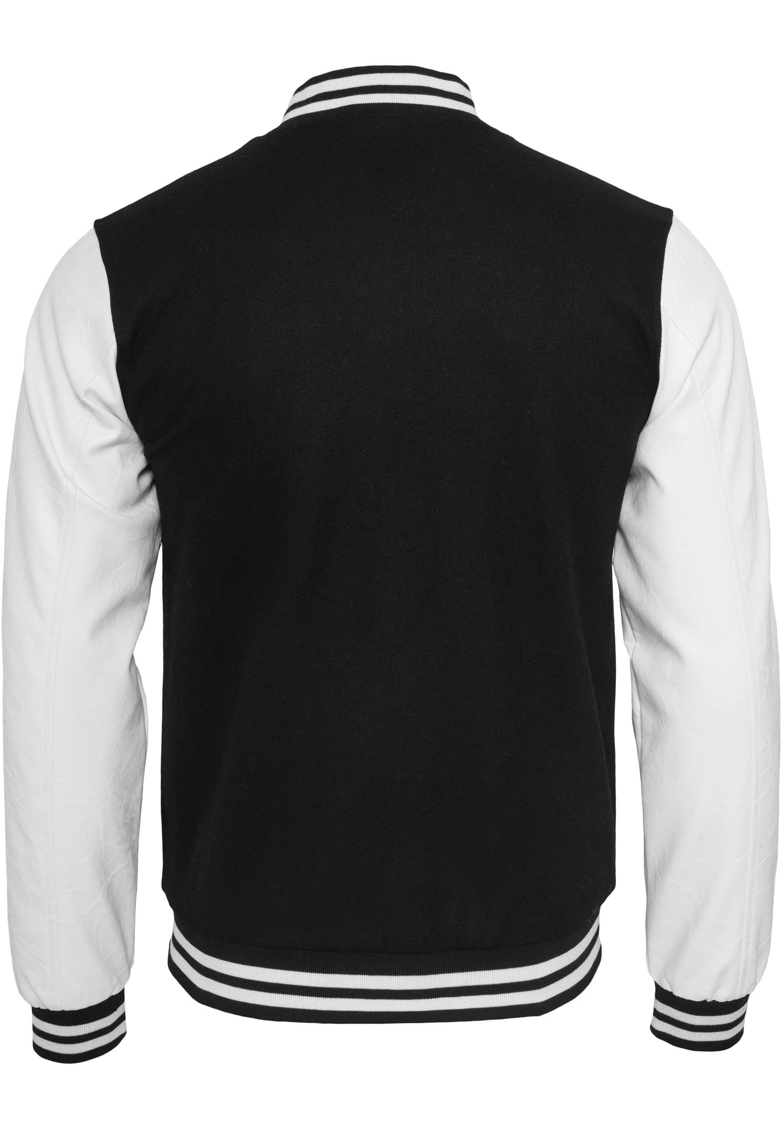 Herren URBAN CLASSICS Outdoorjacke College Jacket black/white Oldschool (1-St)