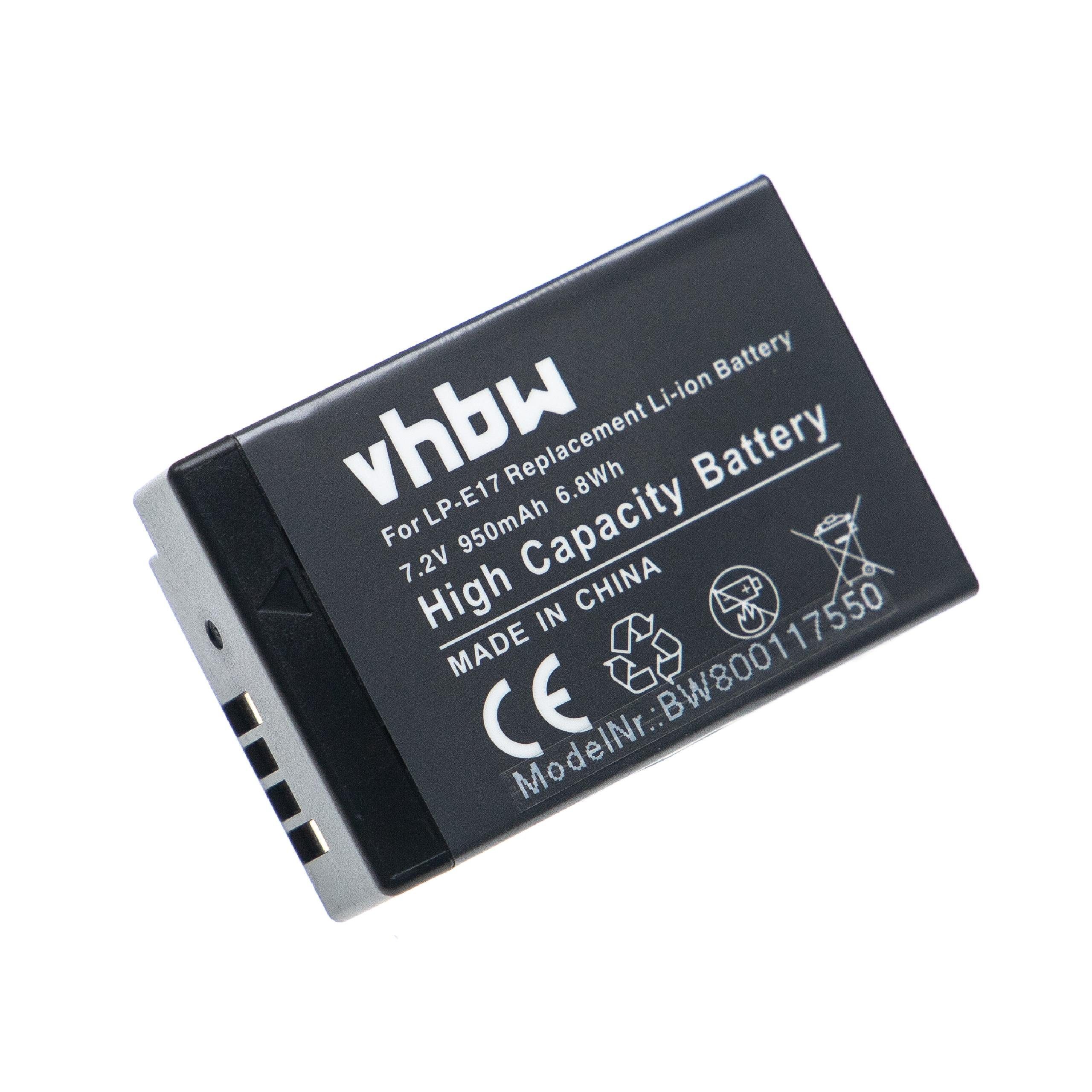 vhbw Ersatz für Canon LP-E17 für Kamera-Akku Li-Ion 950 mAh (7,2 V)