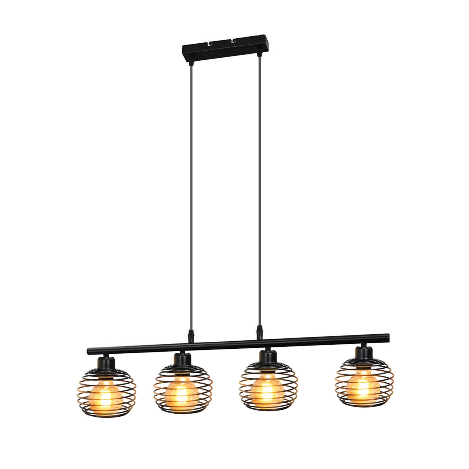 ZMH Pendelleuchte Vintage Pendelleuchte Schwarz E27 günstig online kaufen