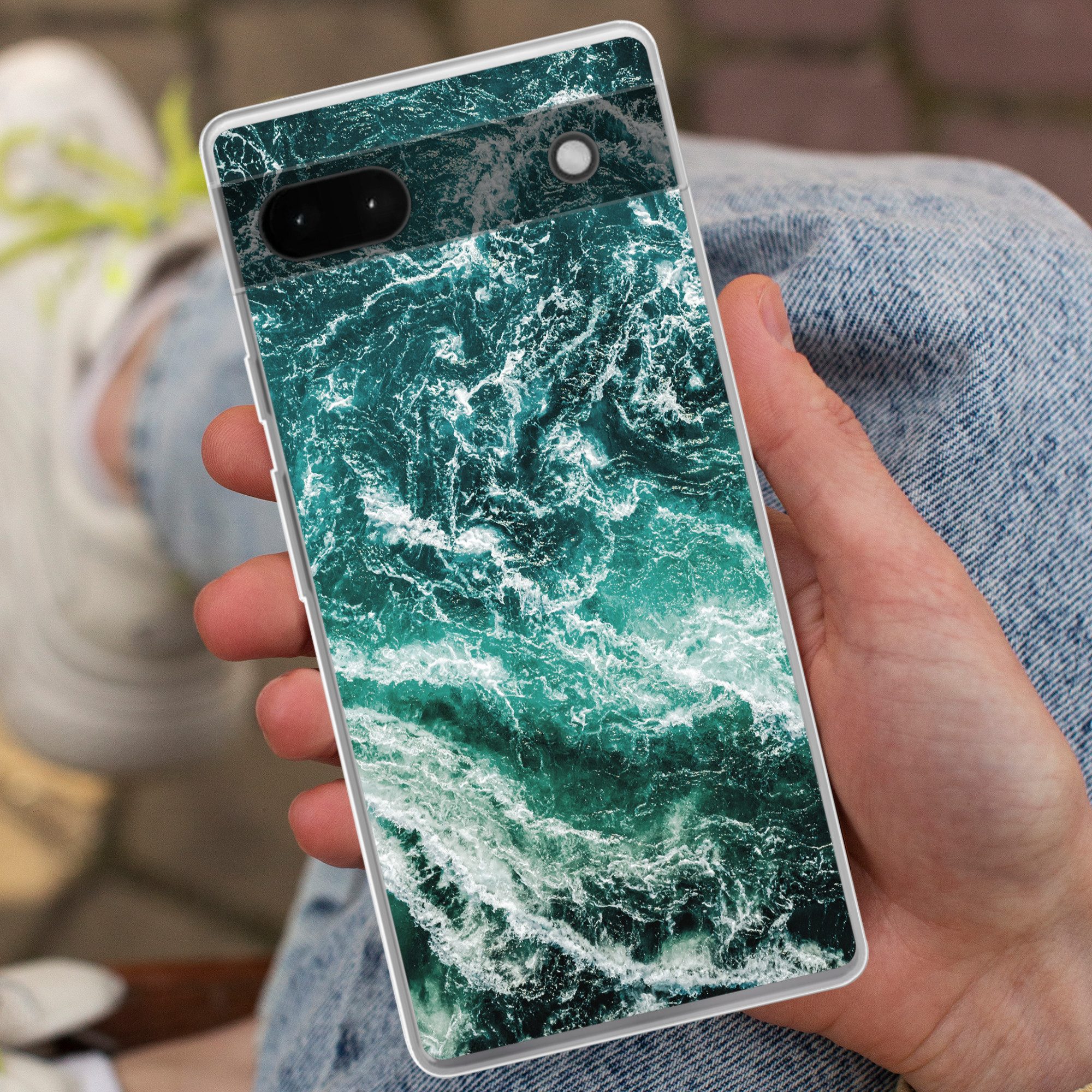 MuchoWow Handyhülle für Google Pixel 6a Marmor - Gemustert - Natursteine, Phone Case, Silikon, Schutzhülle Dünn