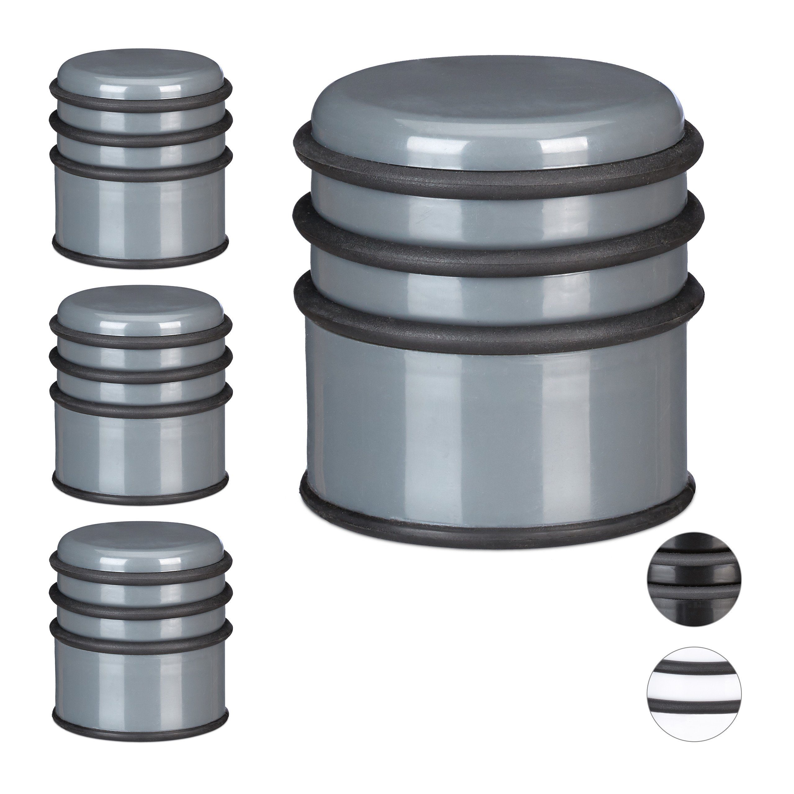 Türstopper 4 x Türstopper dunkelgrau