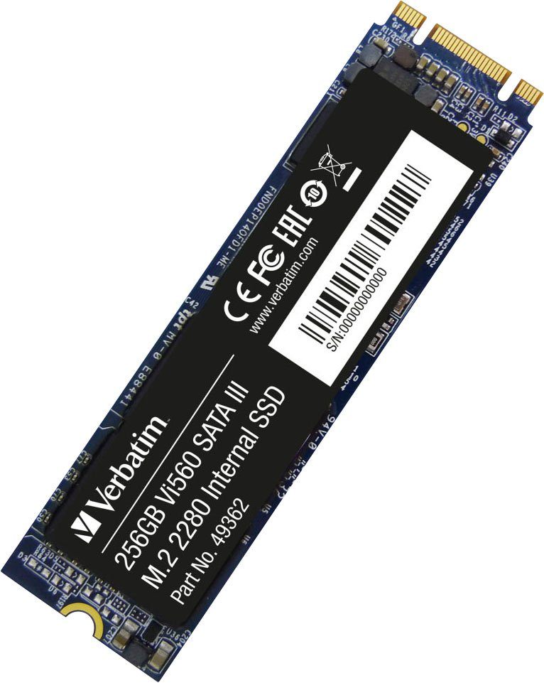 Verbatim Vi560 S3 256GB interne SSD (256 GB) 560 MB/S Lesegeschwindigkeit, 460 MB/S Schreibgeschwindigkeit | SSD-Festplatten