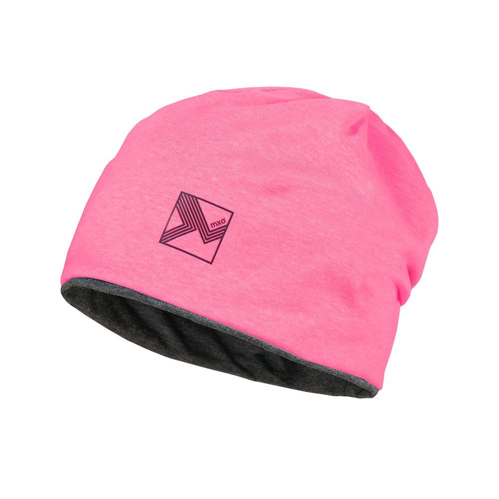 MAXIMO Jerseymütze KIDS-Beanie, reversible Neon-Jersey, Transfer-Deko, UV 50 (1-St) Baumwolljersey
