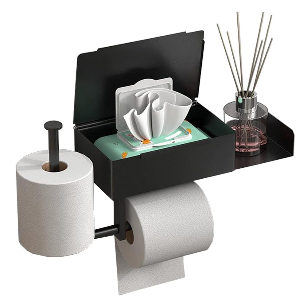 TUWENA Toilettenpapierhalter Edelstahl WC Rollenhalter, Toilettenpapierhalter mit 2 Rollenhaltern