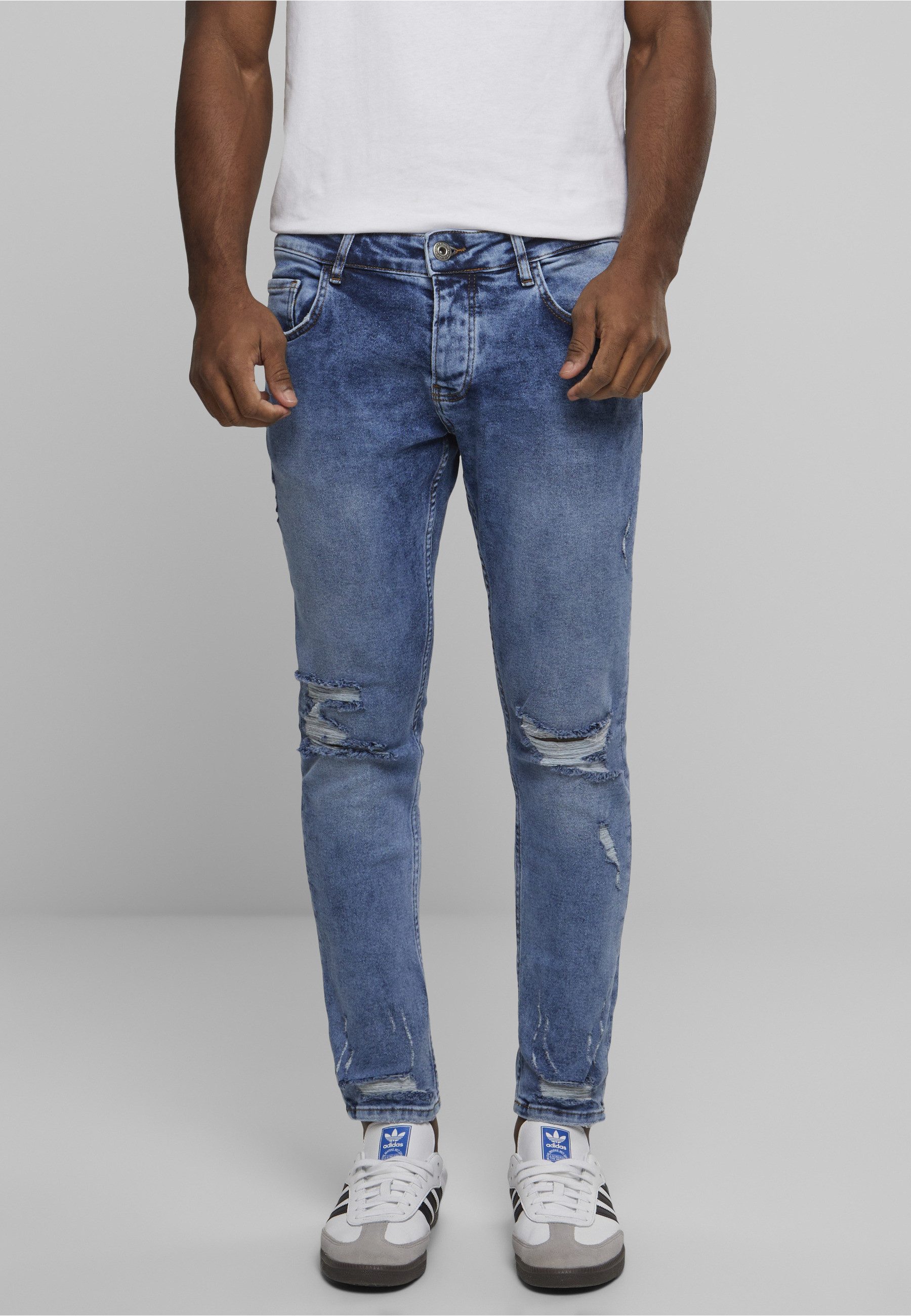 Bequeme Jeans 2Y Premium Herren 2Y Destroyed Cropped Skinny Denim
