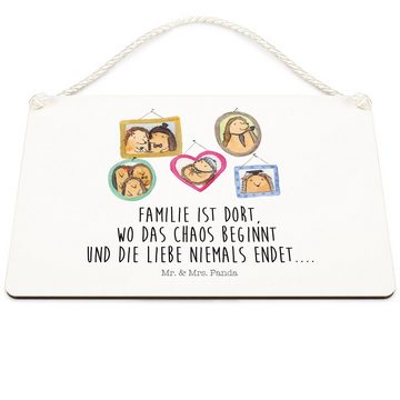 Mr. & Mrs. Panda Hinweisschild Igel Familie - Weiß - Geschenk, Familienleben, Liebe, Opa, Familienfo, (1 St)