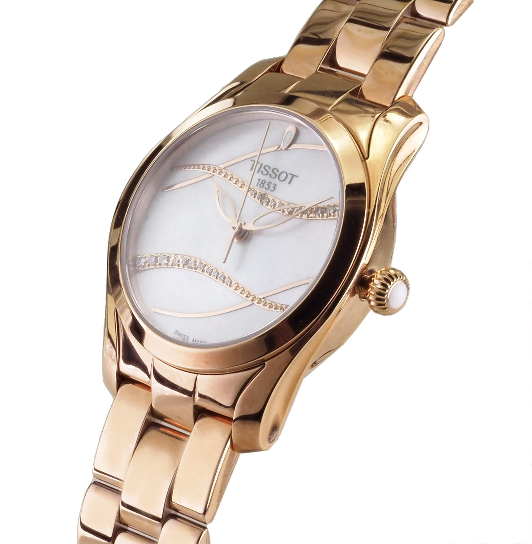 Tissot Schweizer Uhr Damen Uhr 30 mm Ø T-Lady T-Wave T1122103311100 T-Wave, Saphirglas