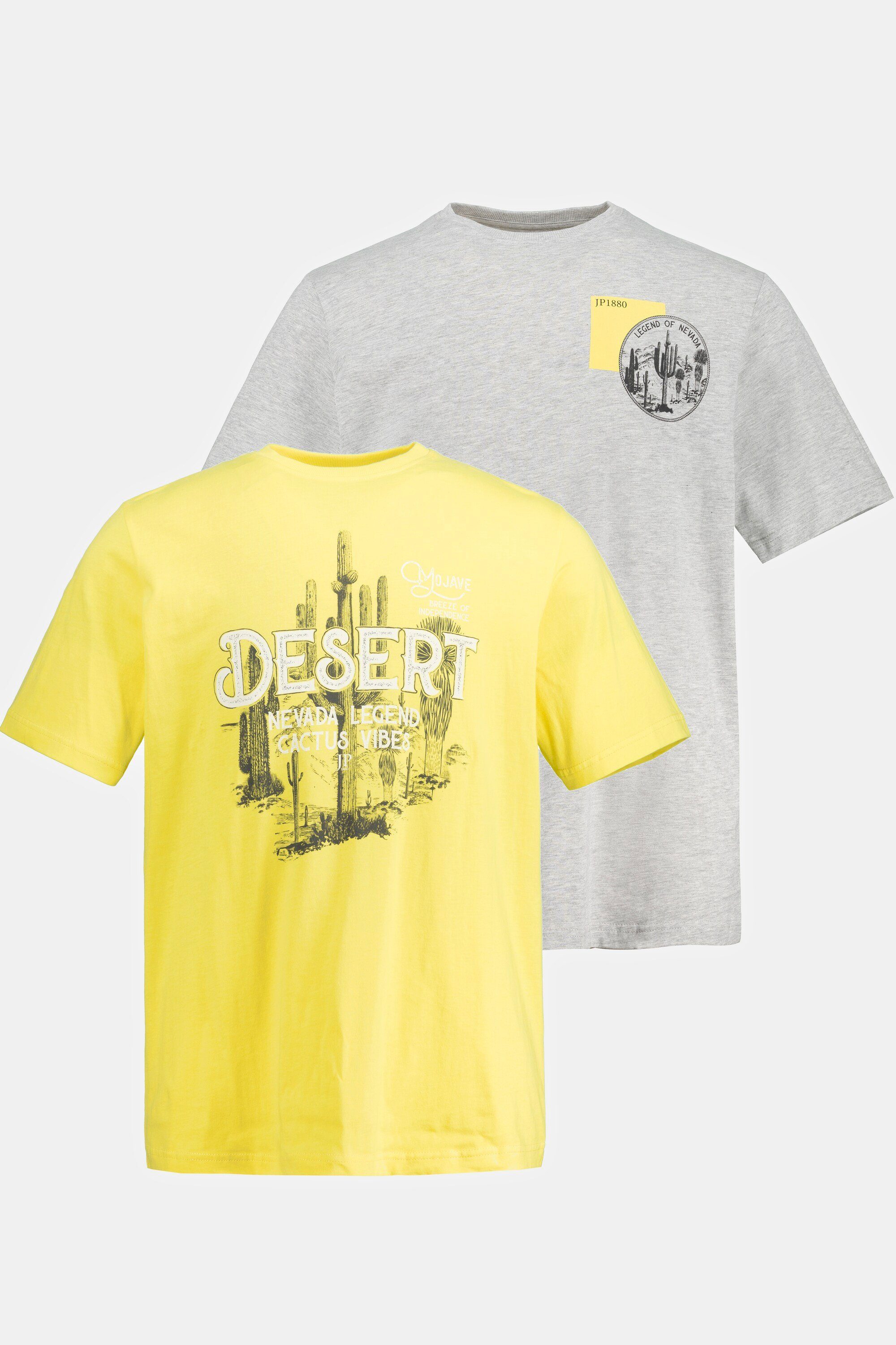 T-Shirts 2er-Pack Print JP1880 T-Shirt Desert Rundhals (2-tlg)