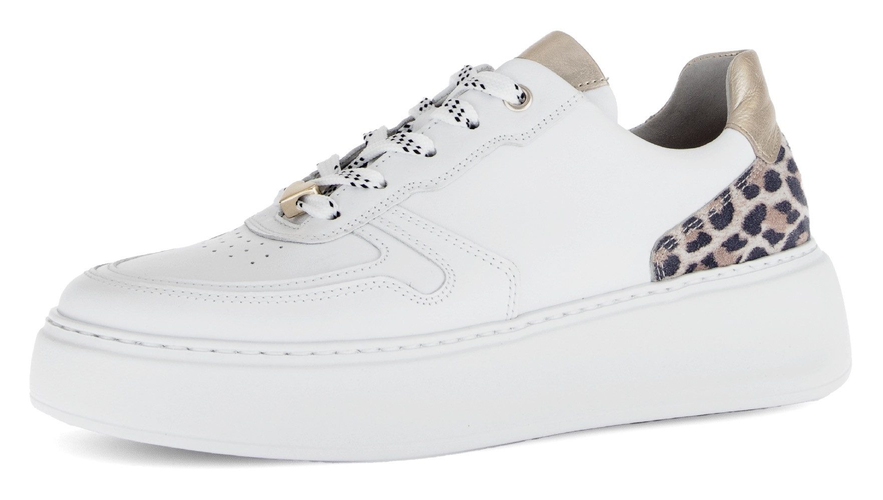 Gabor FLORENZ Plateausneaker, Freizeitschuh, Halbschuh, Schnürer, Kontrastb günstig online kaufen