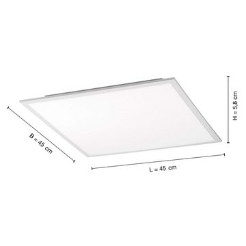 SellTec LED Deckenleuchte LED Panel Deckenlampe 45x45cm, Neutralweiß, 1xLED-Board / 23 Watt, neutralweiß, tageslichtweiß, Lichtfarbe tageslichtweiß quadratisch, Büro