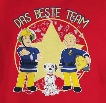 Shirtracer T-Shirt Das beste Team - Sam, Penny & Schnuffi Feuerwehrmann Sam Mädchen