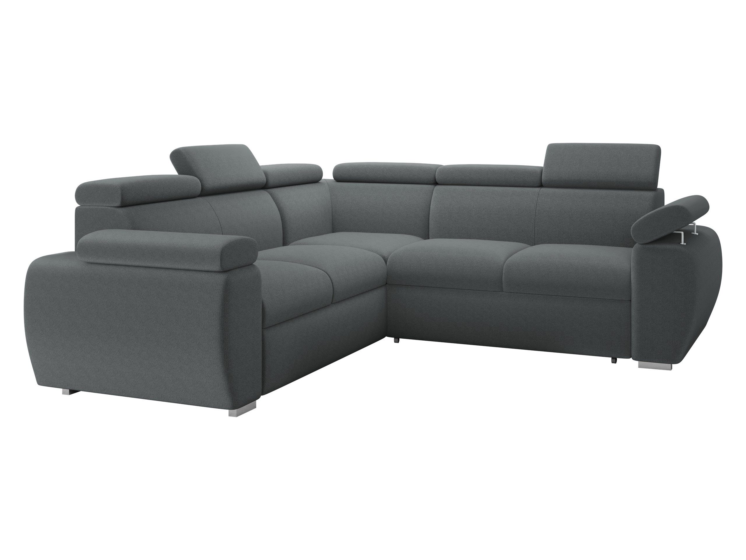 MIRJAN24 Ecksofa Boston Maxi, mit Bettkasten und Schlaffunktion, mit Einstellbare Kopfstützen, Ottomane Universal