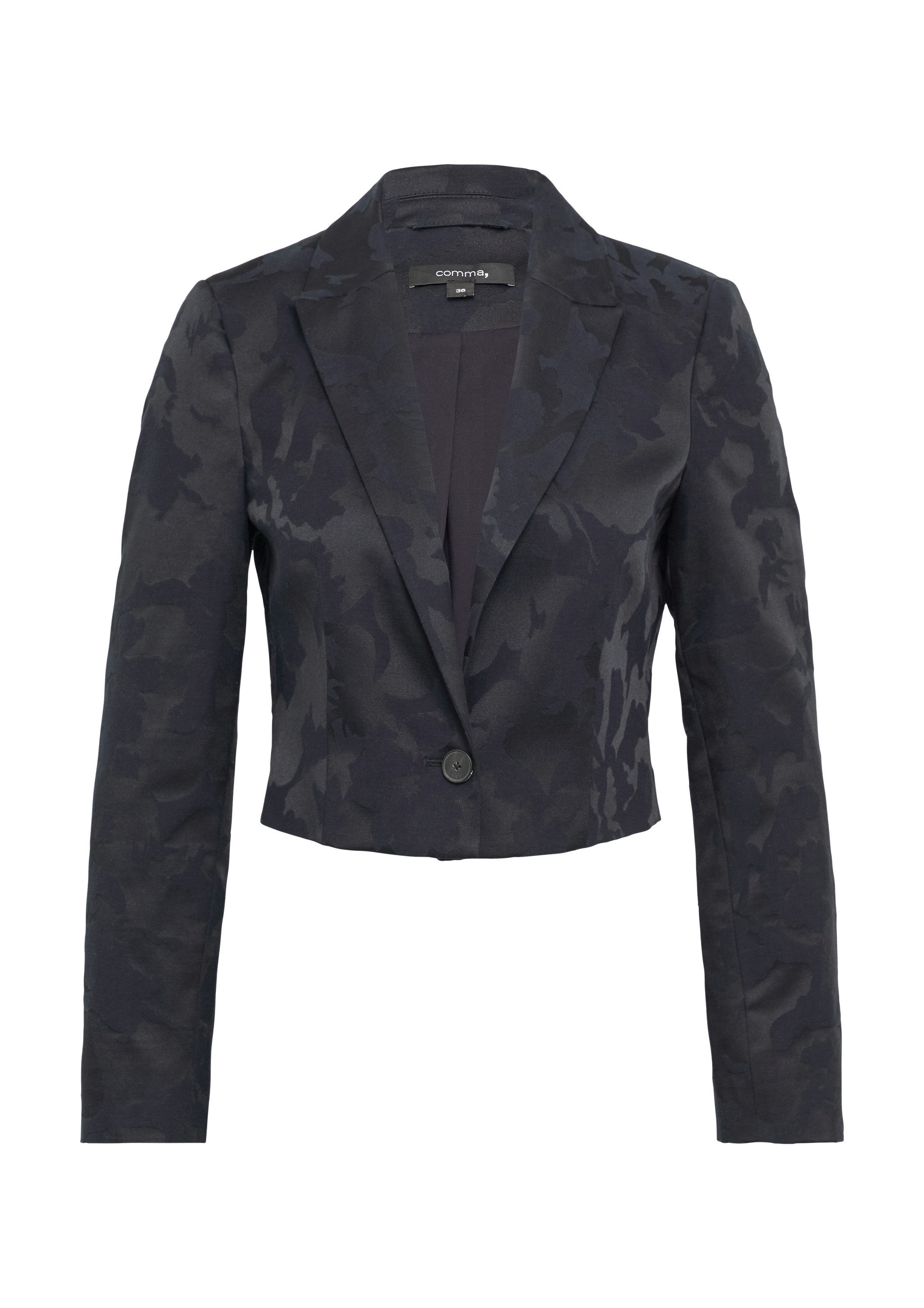 comma Jackenblazer Indoor-Blazer Kurzer Jacquard-Blazer günstig online kaufen