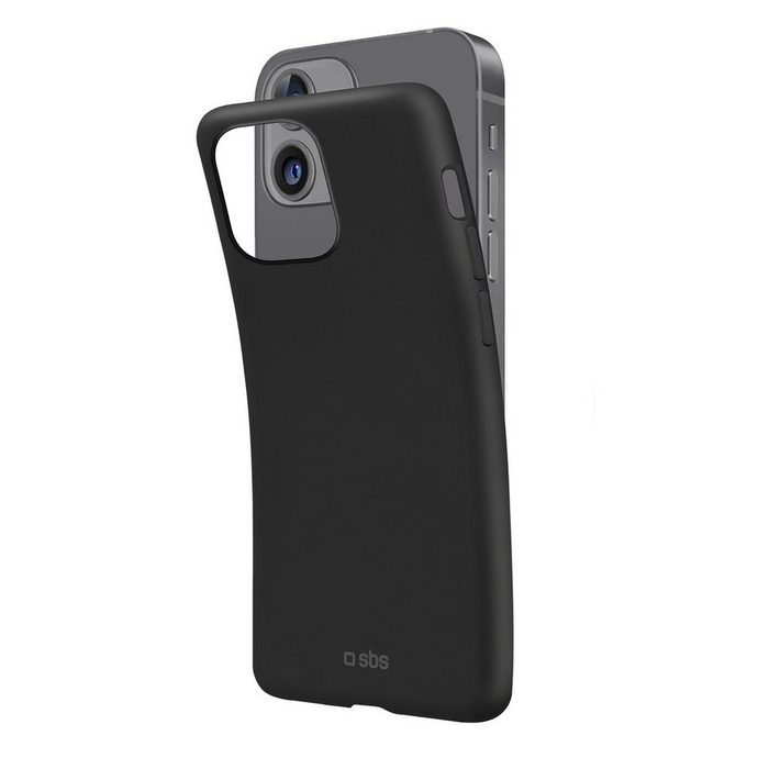 sbs Smartphone-Hülle SBS iPhone 13 Hülle schwarz - Polo One Cover aus Silikon - Handyhülle Schutzhülle Case