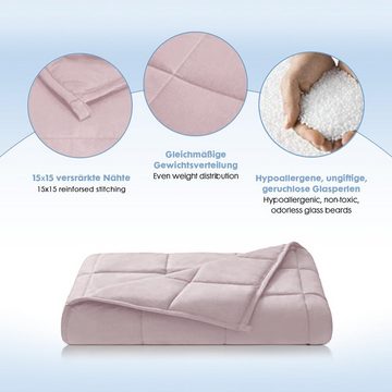 Gewichtsdecke, Kinder Therapie-Bettdecke aus Baumwolle, 2,3Kg, 90x120cm, Motiv ABC, Dailydream