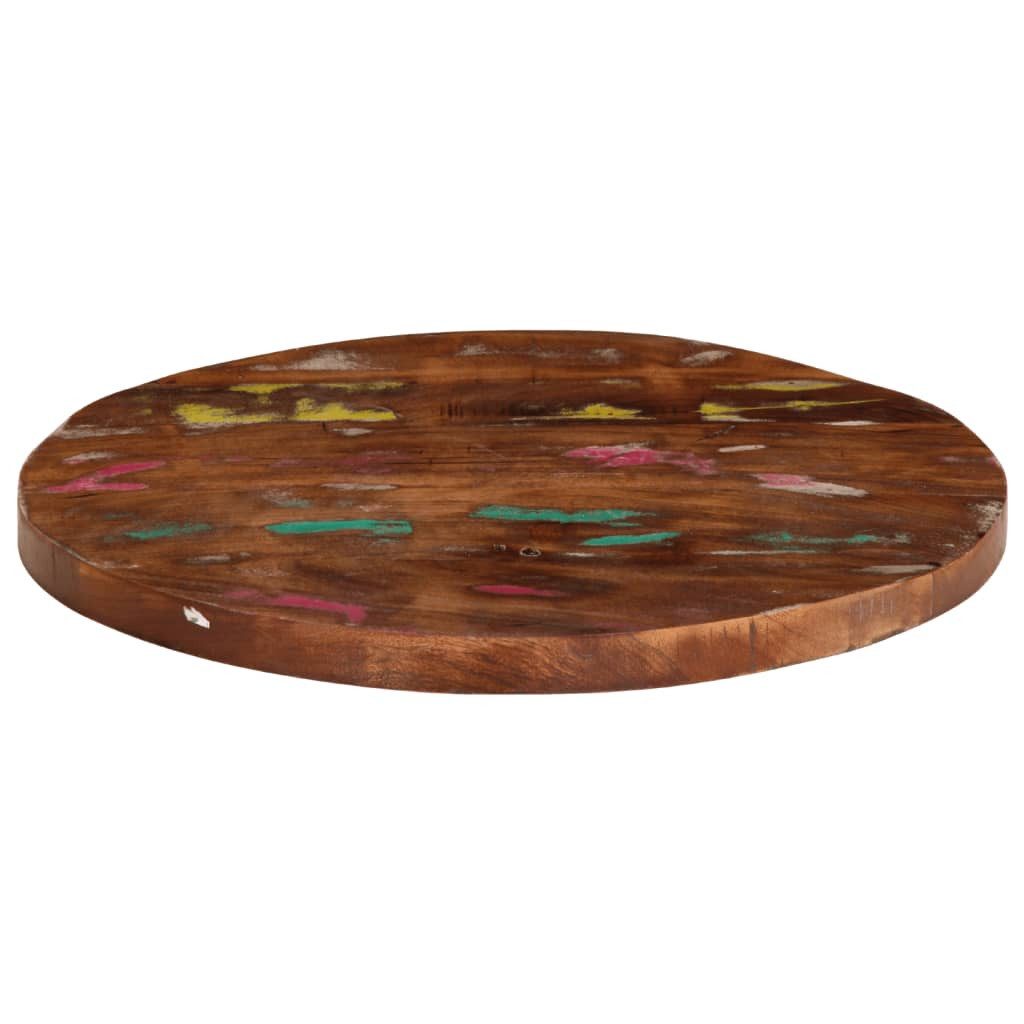 vidaXL Tischplatte 80 cm Tischplatte Ø 80x3,8 cm Rund Altholz Massiv