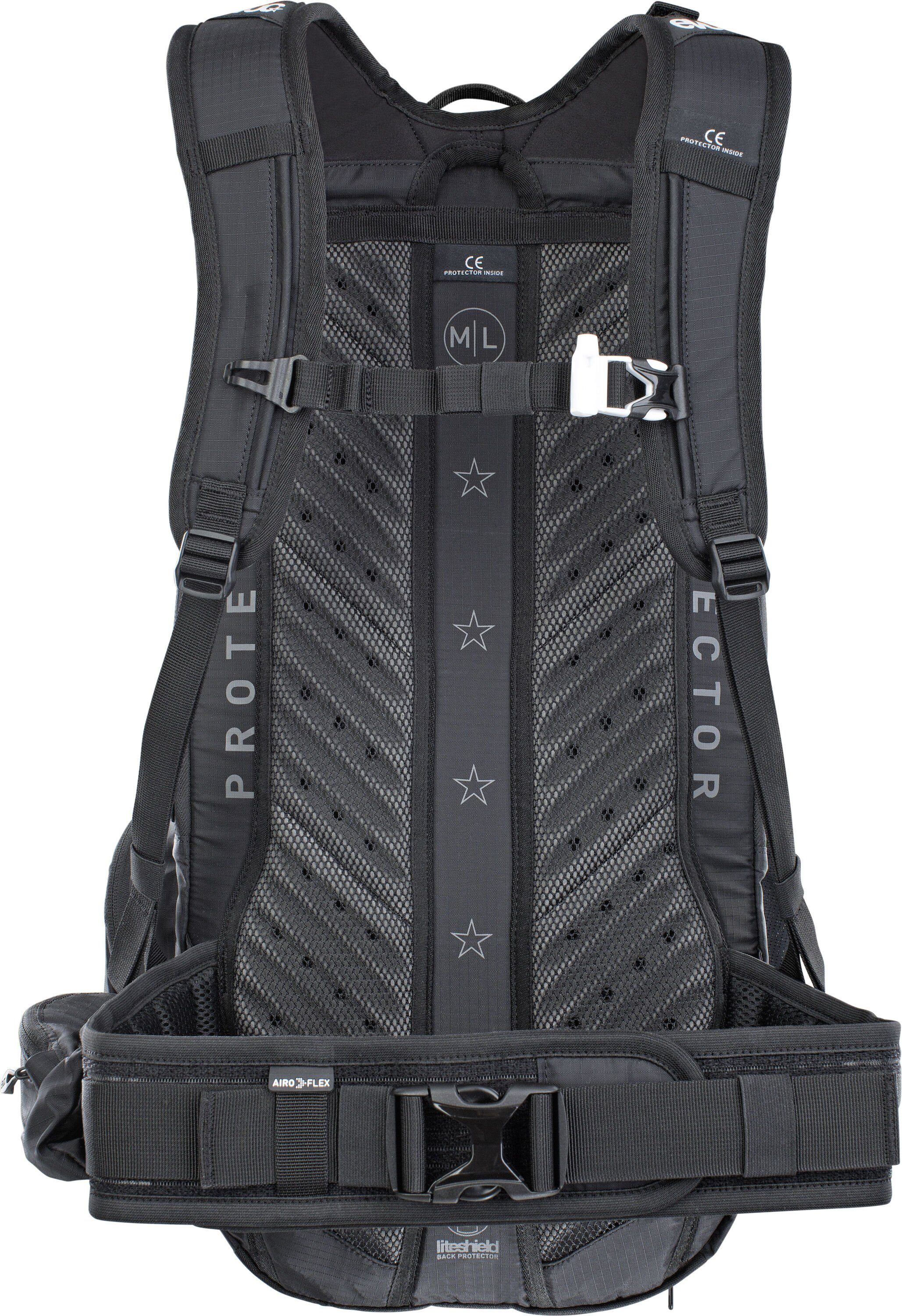 schwarz Rückenprotektor Packsack, mit EVOC
