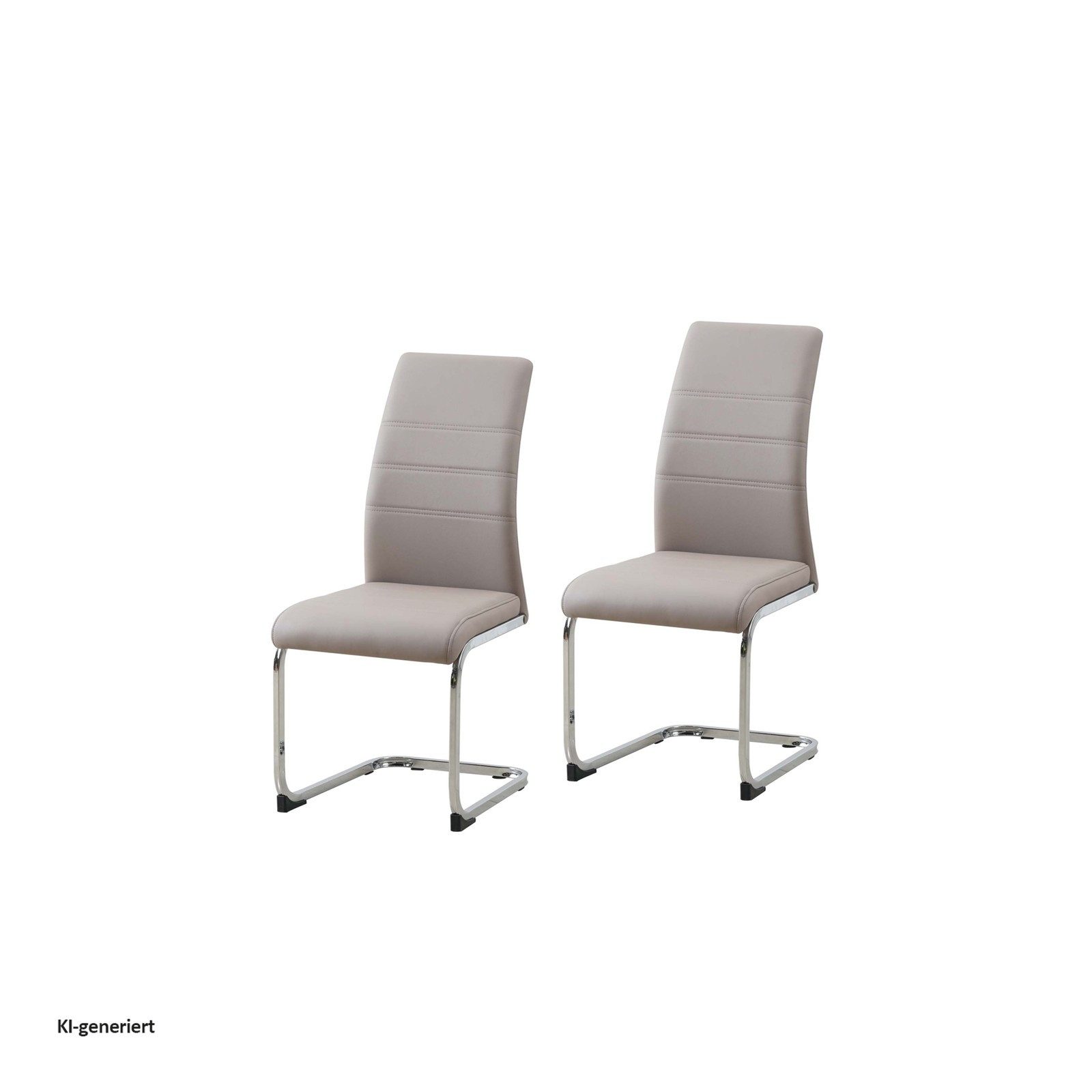HTI-Living Freischwinger Schwingstuhl SallyC PU Cappuccino (Set, 2 St), Freischwinger Esszimmerstuhl Kunstleder