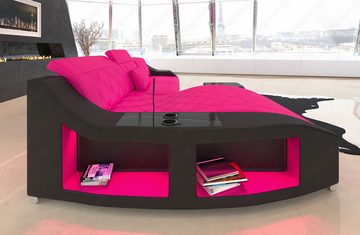 Sofa Dreams Ecksofa Ledersofa Swing Mini L Form, Designersofa, Sofa mit Licht und USB