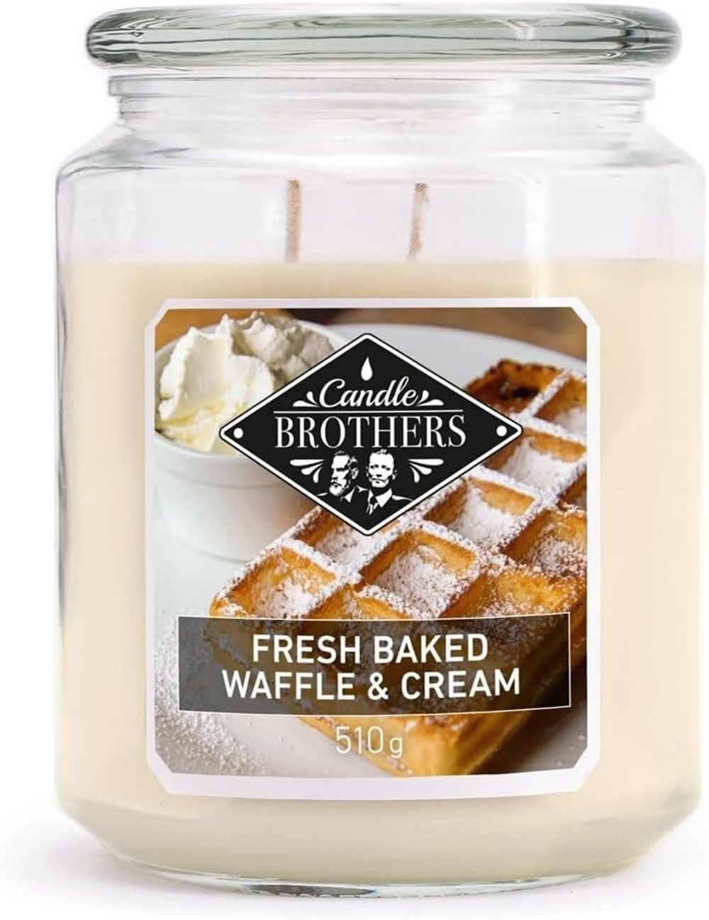 Candle BROTHERS Duftkerze Candle Brothers Duftkerze Baked Waffle & Cream Waffelduft Vanille & (Einzeln, 1-tlg., Einzeln), Candle Brothers Düfte