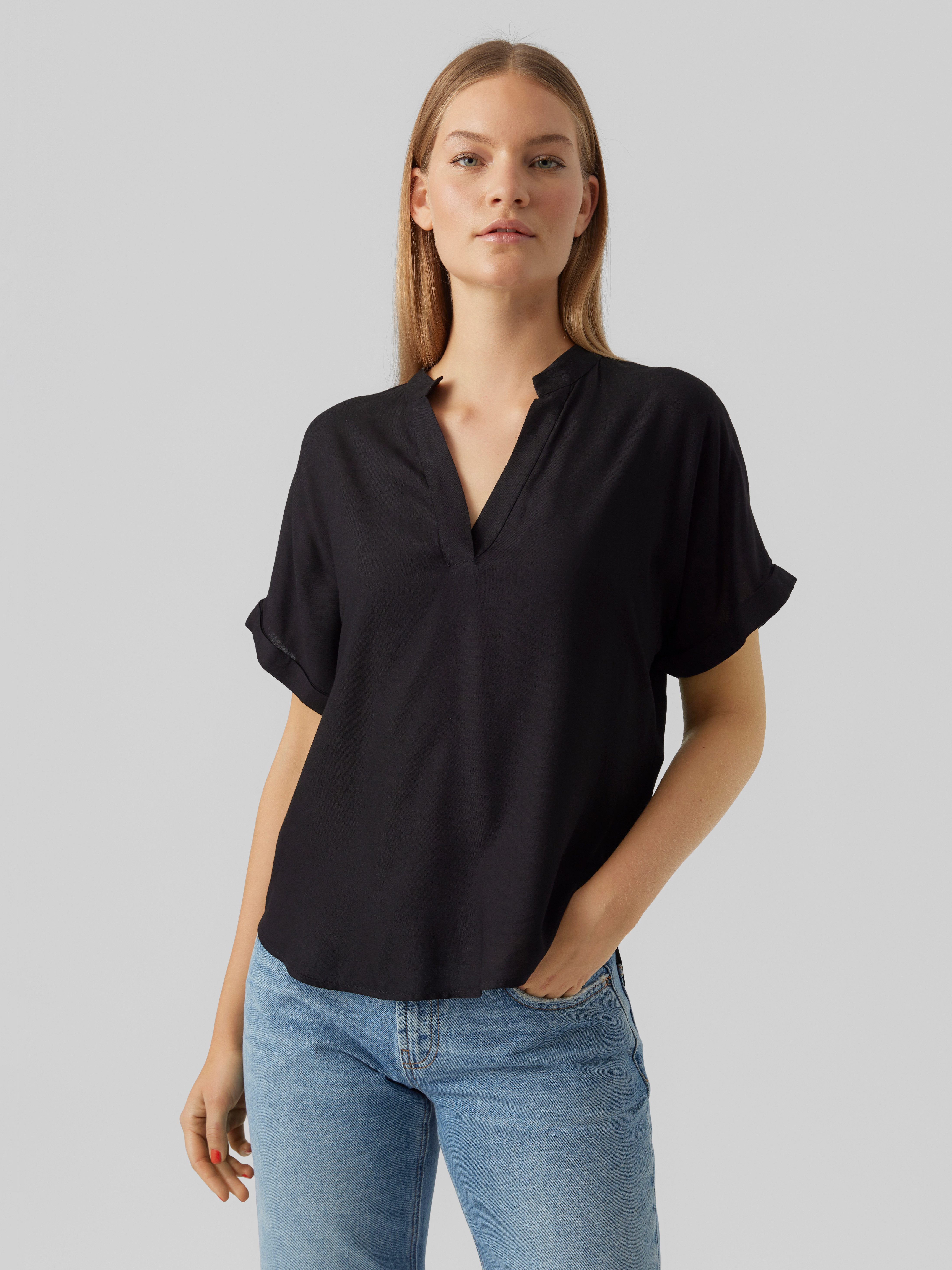 Vero Moda Shirtbluse VMBEAUTY SS TOP GA NOOS Viskose, regular fit