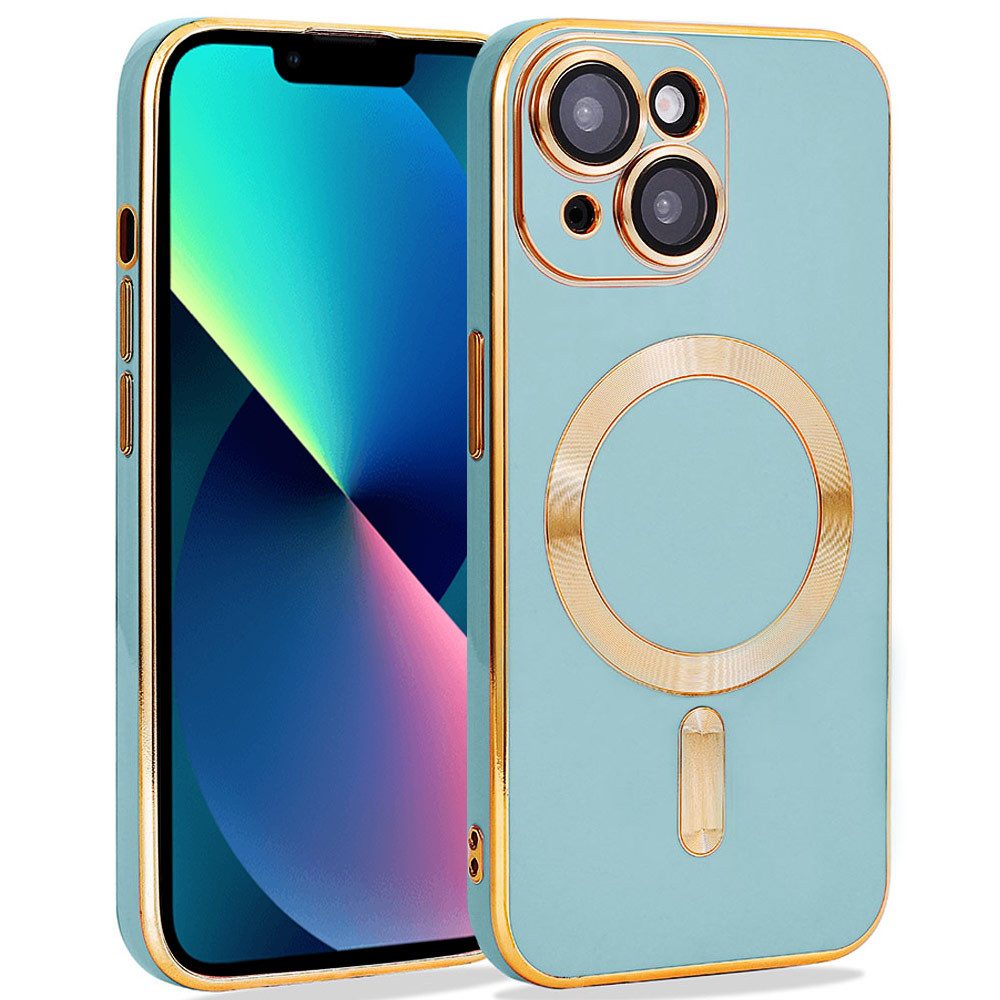 FITSU Handyhülle Hülle für iPhone 13 Handyhülle MagSafe kompatibel mit Kameraschutz 6,1 Zoll, MagSafe kompatible Schutzhülle für iPhone 13 Hülle Case Handyschale