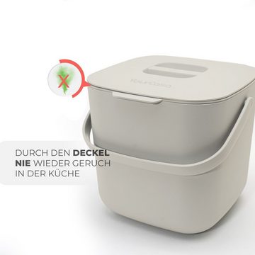 YourCasa Biomülleimer YourCasa® Biomülleimer Küche - Komposteimer für alltäglichen Biomüll, Mit Sieb, Spülmaschinenfest