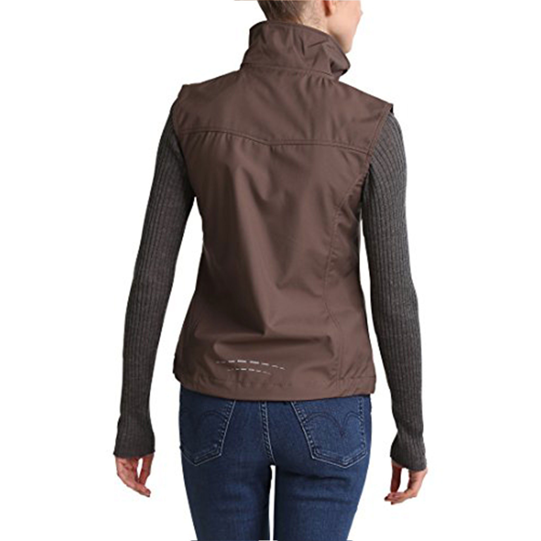 Zoomyo Softshellweste Piaffe anspruchsvolles Weste ärmellose Dunkel Jacke Damen Taupe/Türkis Napoleontasche, Design, Softshell