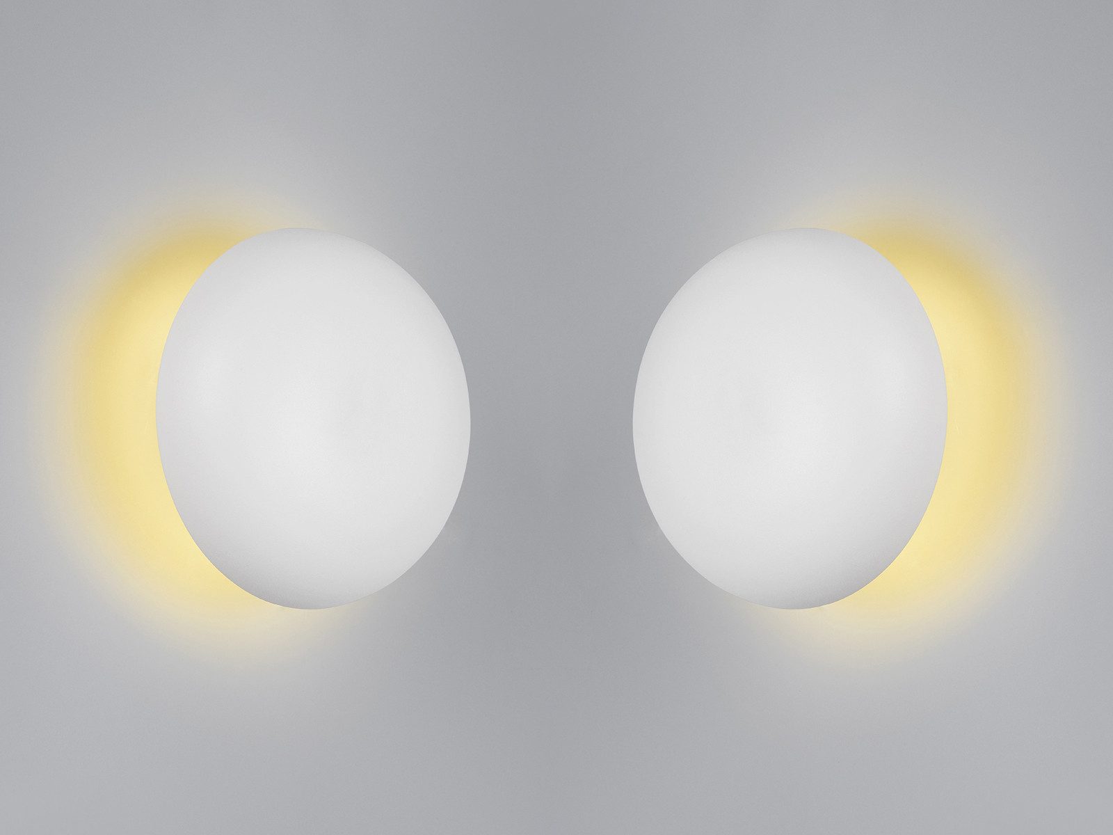 Reality Leuchten LED Wandleuchte, Dimmfunktion, LED fest integriert, Warmweiß, 2er SET indirekt-e Akku Wand-Beleuchtung ohne Strom-Anschluss Ø 15,5cm
