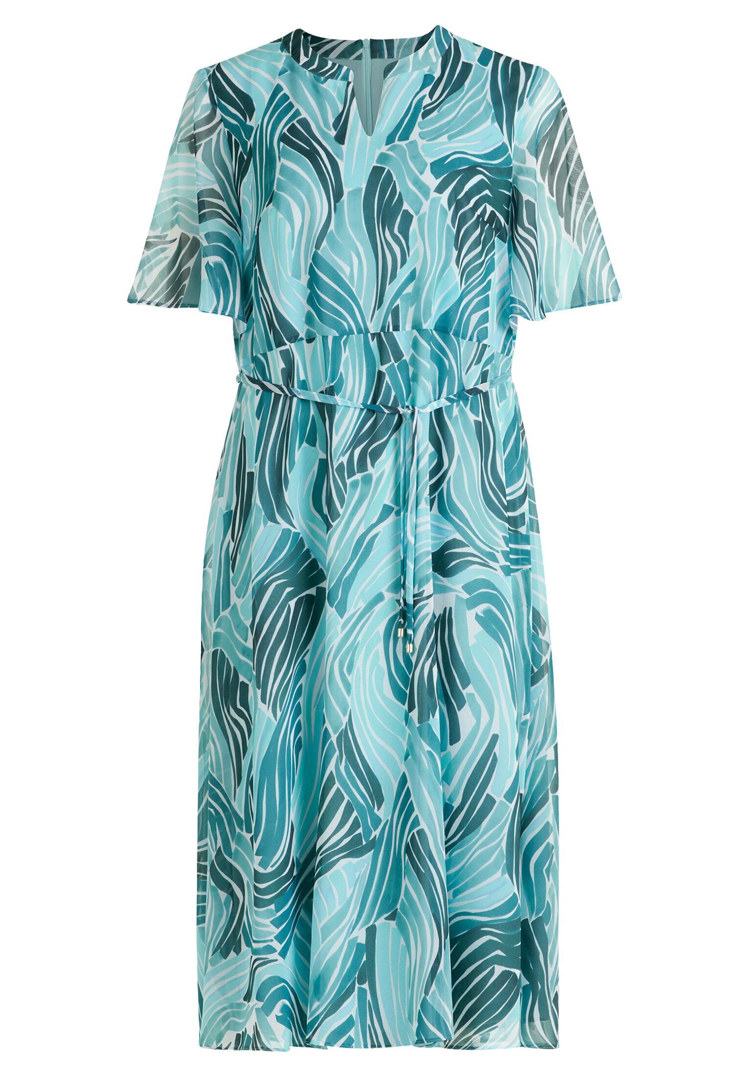Betty&Co Chiffonkleid Damen mit Flügelärmeln Druck