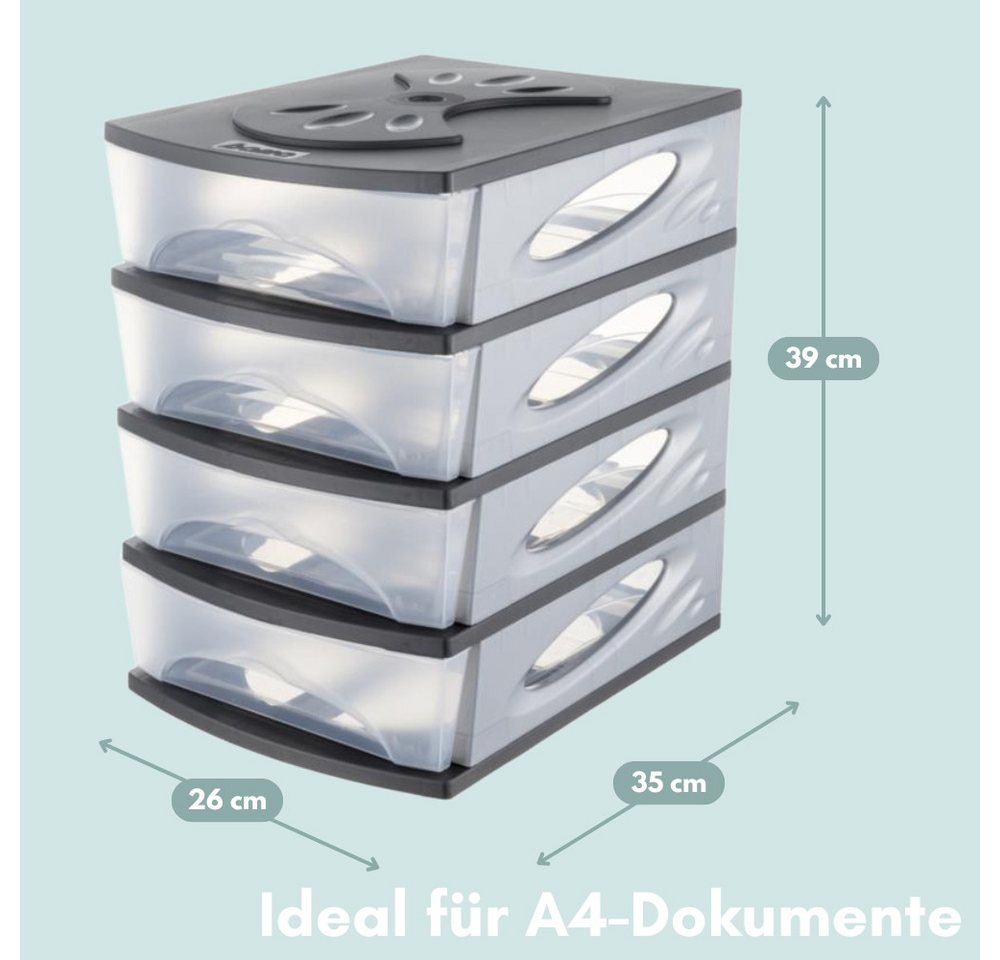 Thumbnail - GarPet Auflagenbox Schubladenbox A4 Ablagefächer Stapelbar Büro Ablagebox A4 Briefablage