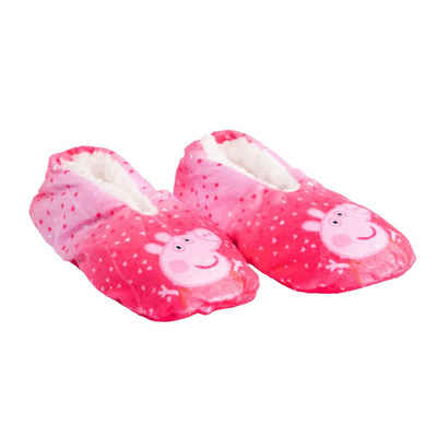United Labels® Peppa Wutz Ballerinas für Mädchen gefüttert Pantoffeln Pink Hausballerinas