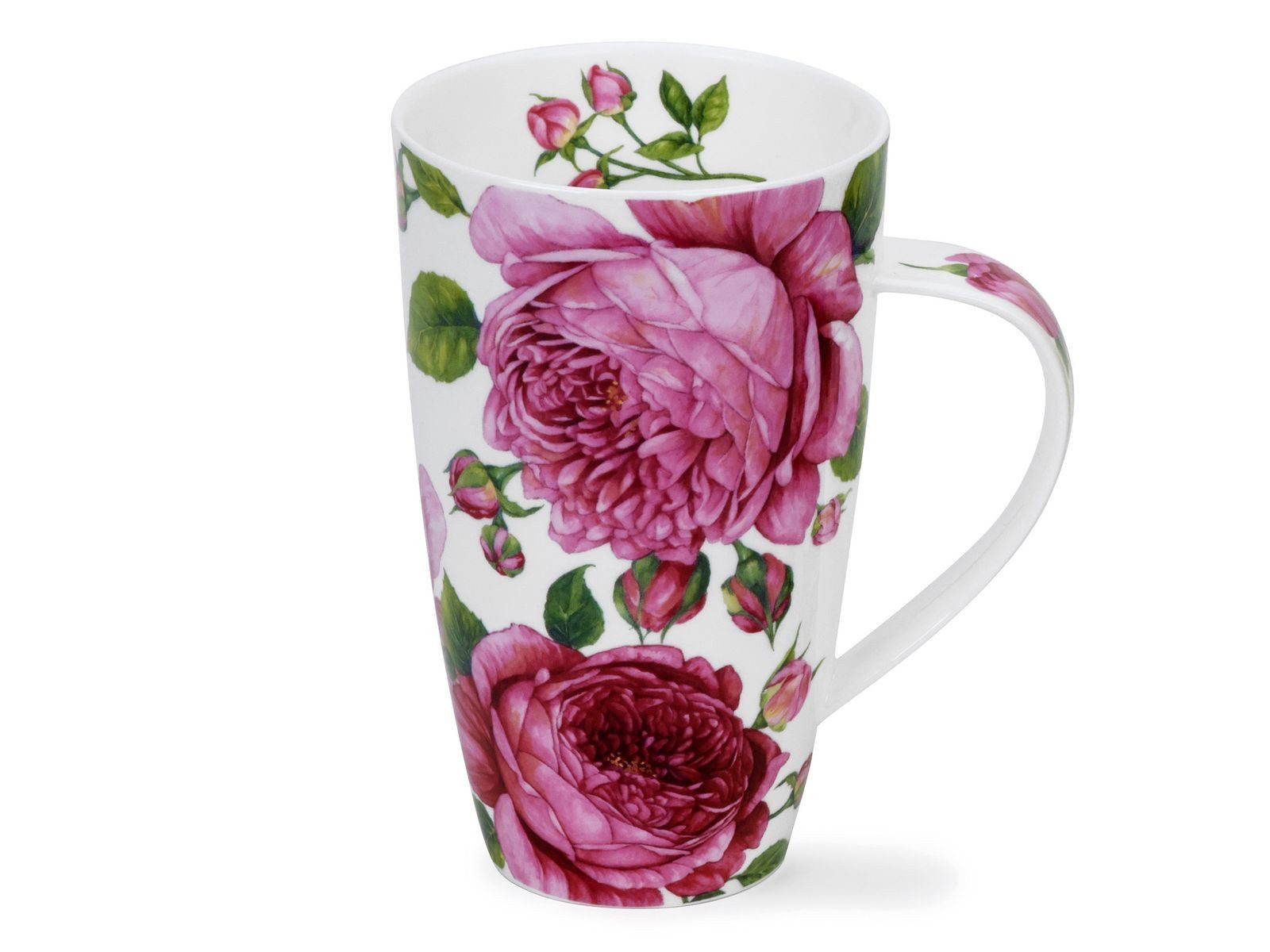 Dunoon Tasse Becher Henley Rosabunda 0,6l Bone China Kaffeetasse 600ml, 1-tlg., Porzellan, Spülmaschinengeeignet