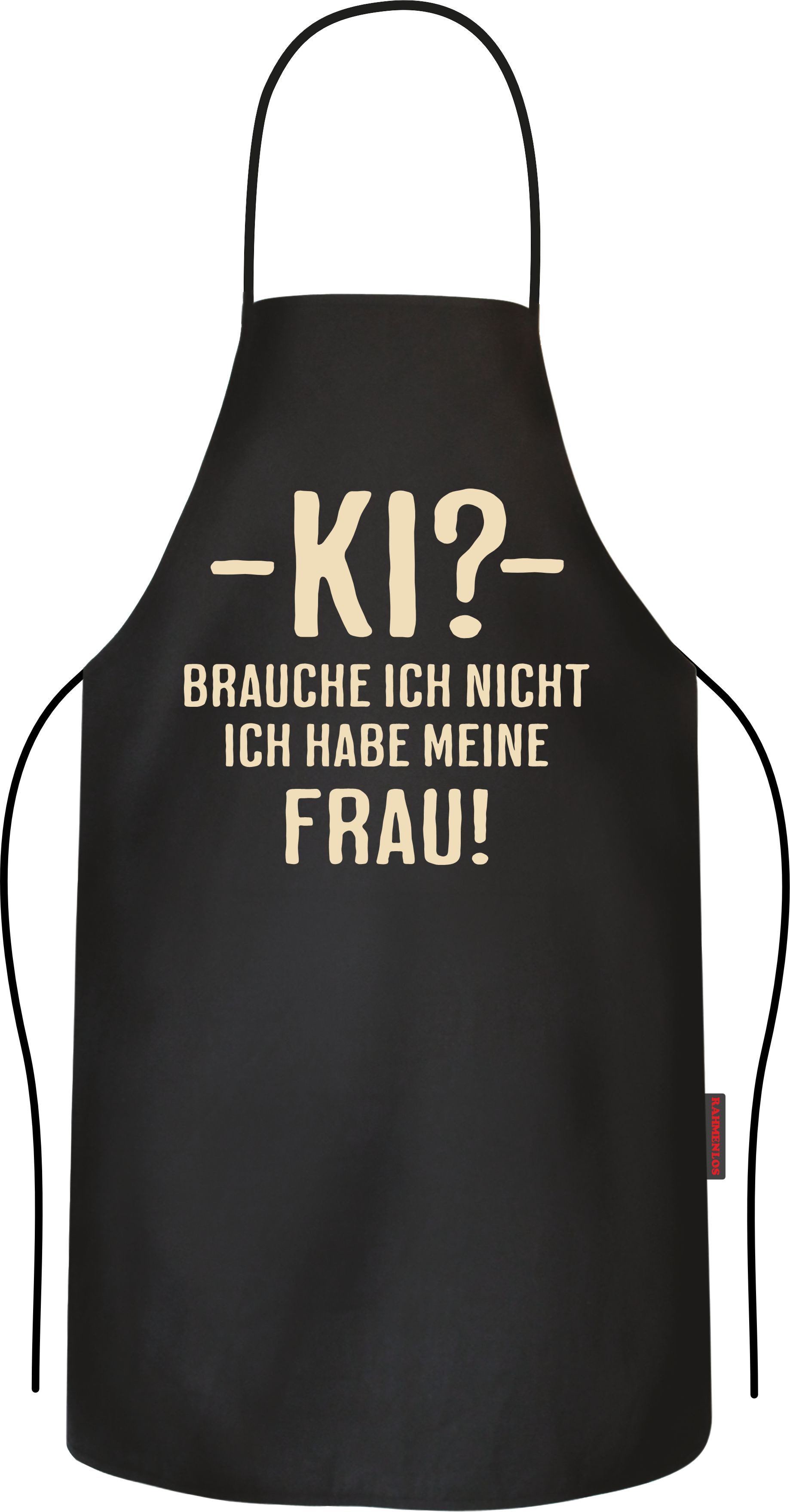 RAHMENLOS® Grillschürze Kochschürze Küchenschürze als Geschenk für Männer: Ki?