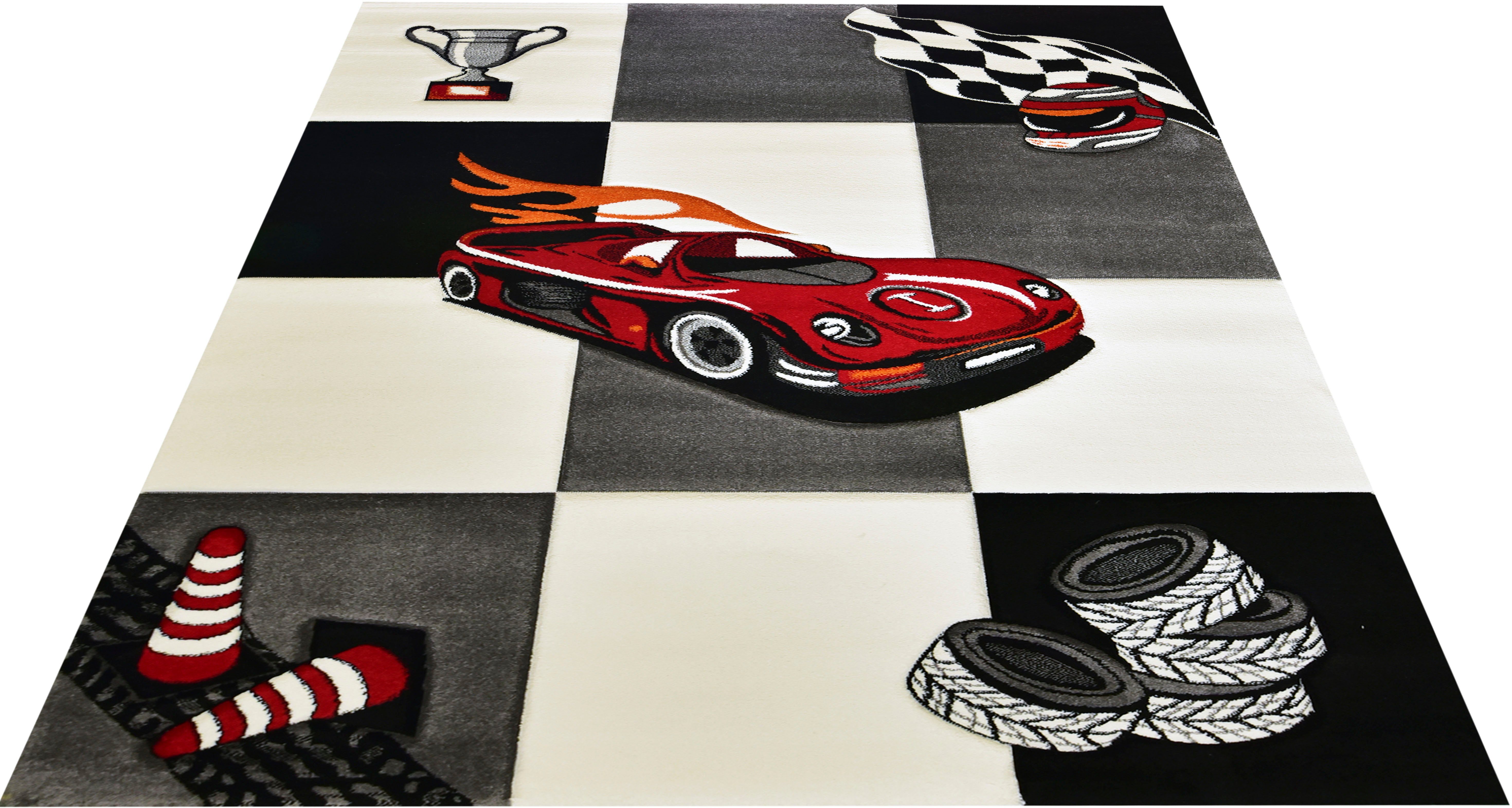 merinos Kinderteppich Diamond Kids21833, rechteckig, Höhe: 13 mm, Rennwagen, Autos, Kurzflor