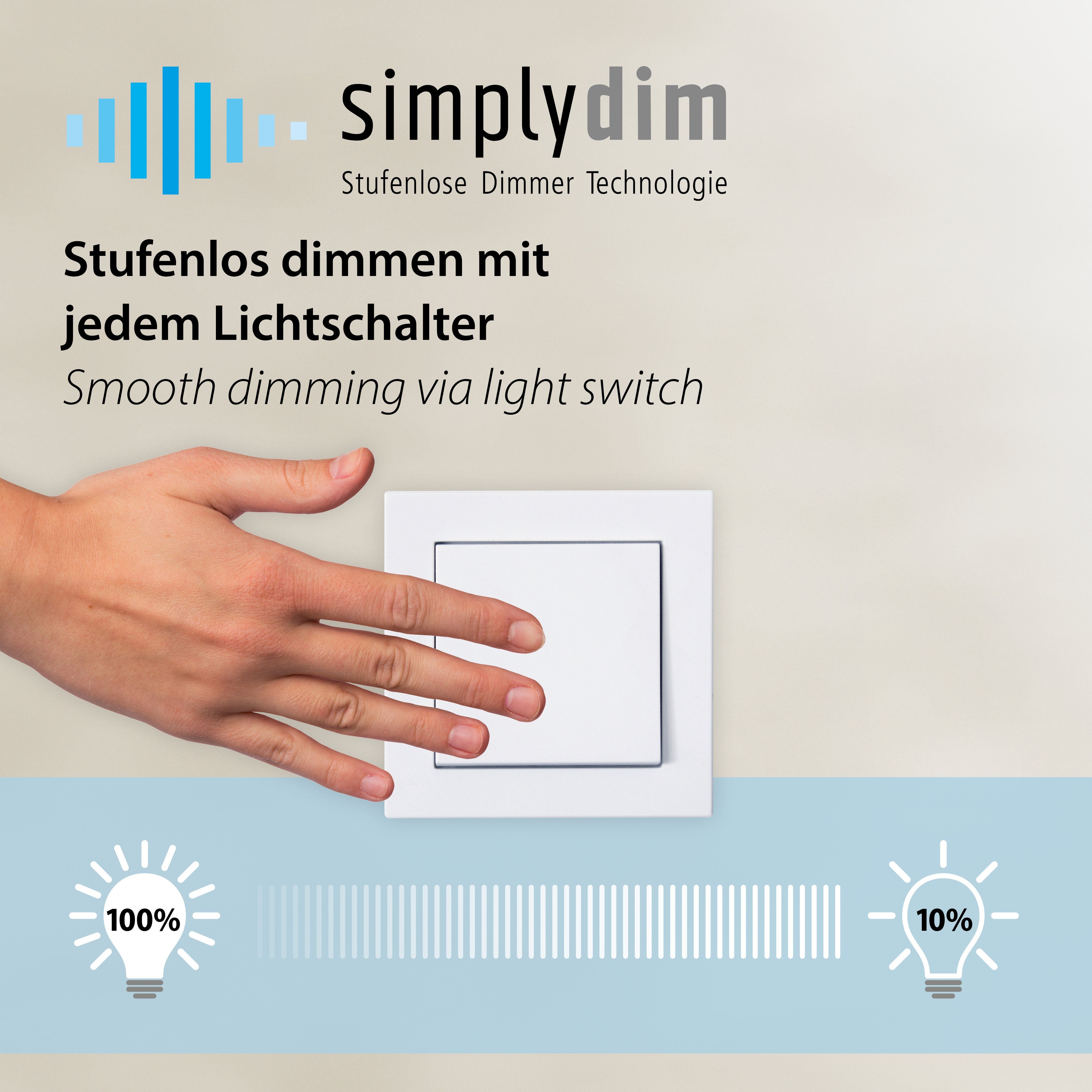 Paul Neuhaus Deckenleuchte nach LED Simply Warmweiß, fest Netz Trennung integriert, Dim, BRILLA, dimmbar, vom LED, Memory