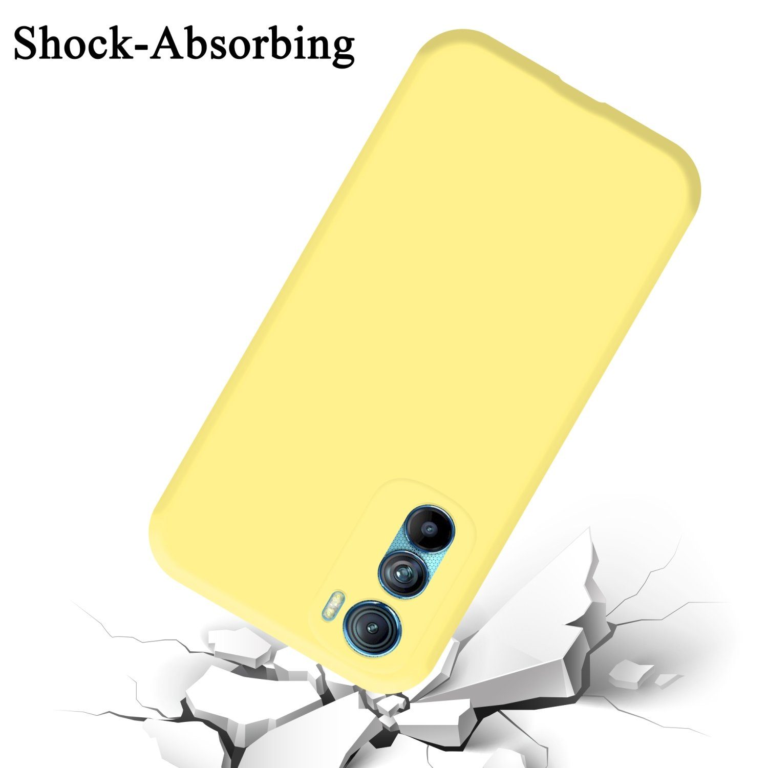 Cadorabo Handyhülle für Motorola EDGE 30 Hülle Motorola EDGE 30, Flexible Hülle TPU Silikon Schutzhülle Back Cover Case