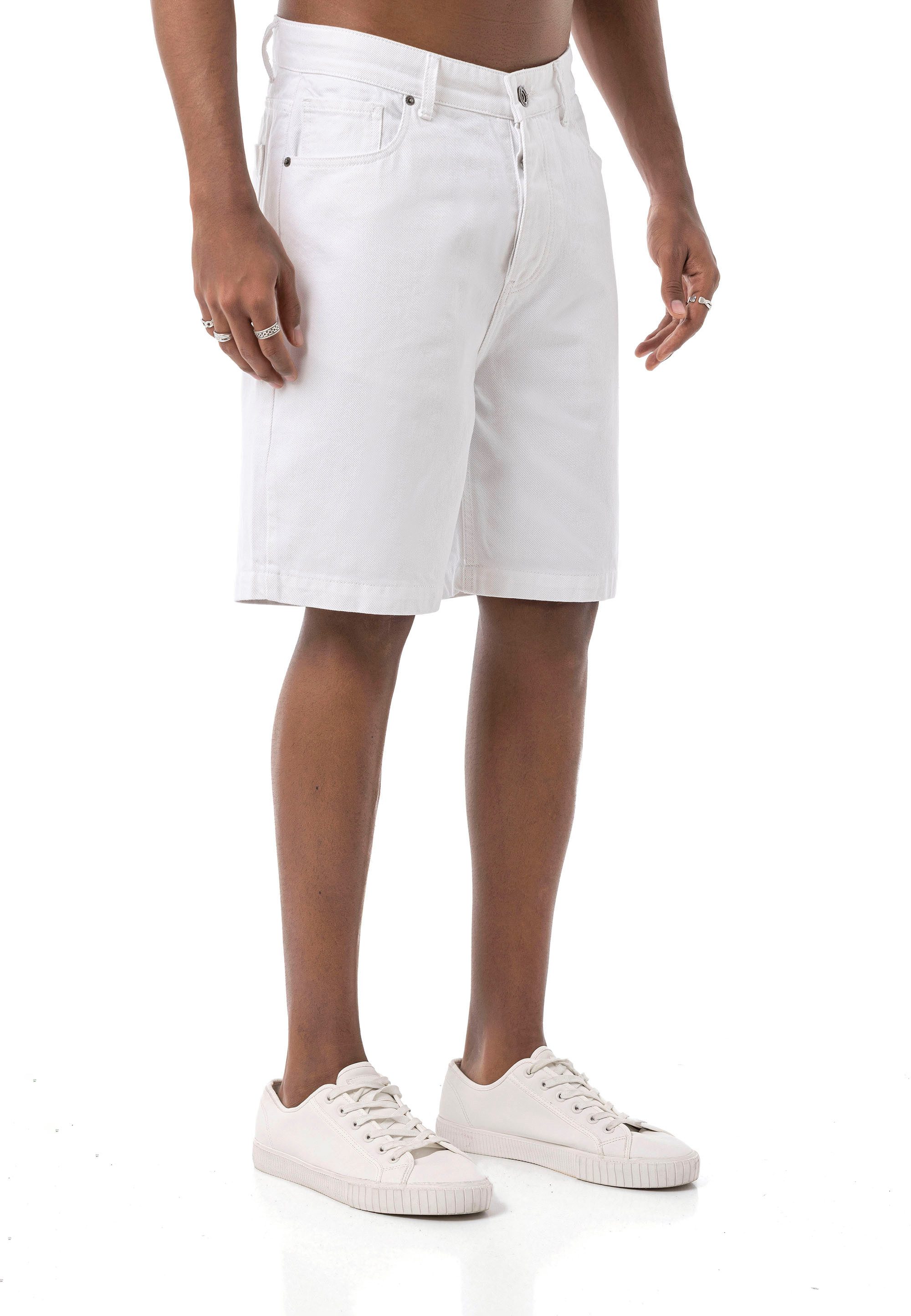 RedBridge Jeansshorts Klassische Denim-Shorts für Herren – 5-Pocket-Stil, Knopfverschluss