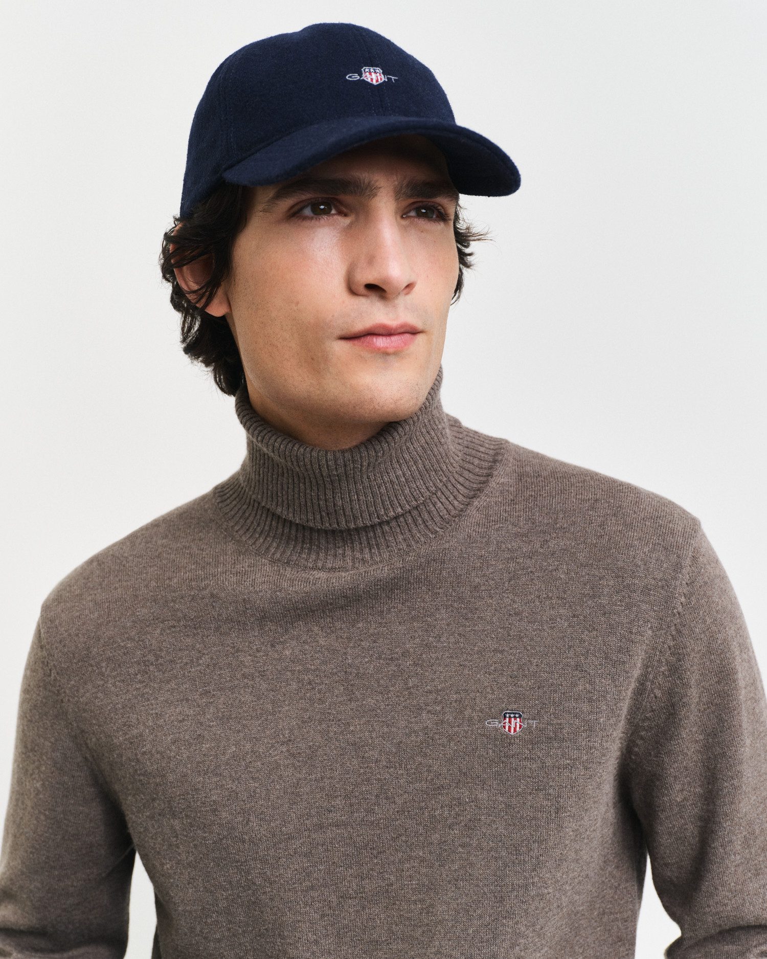 Gant Strickpullover CTN/WO ROLLNECK Mit Rundhalsausschnitt